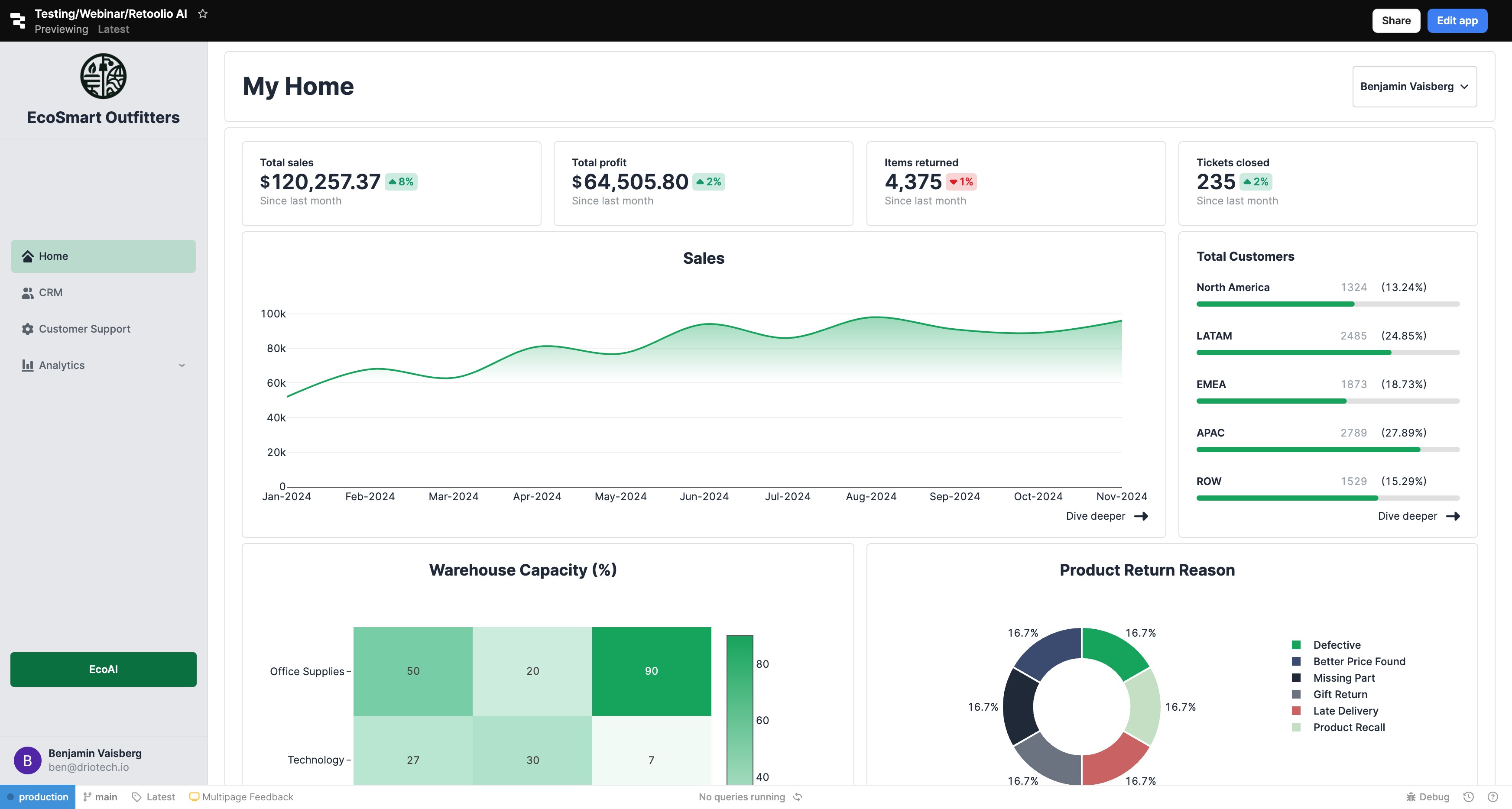 Access the AI assistant from anywhere on the platform