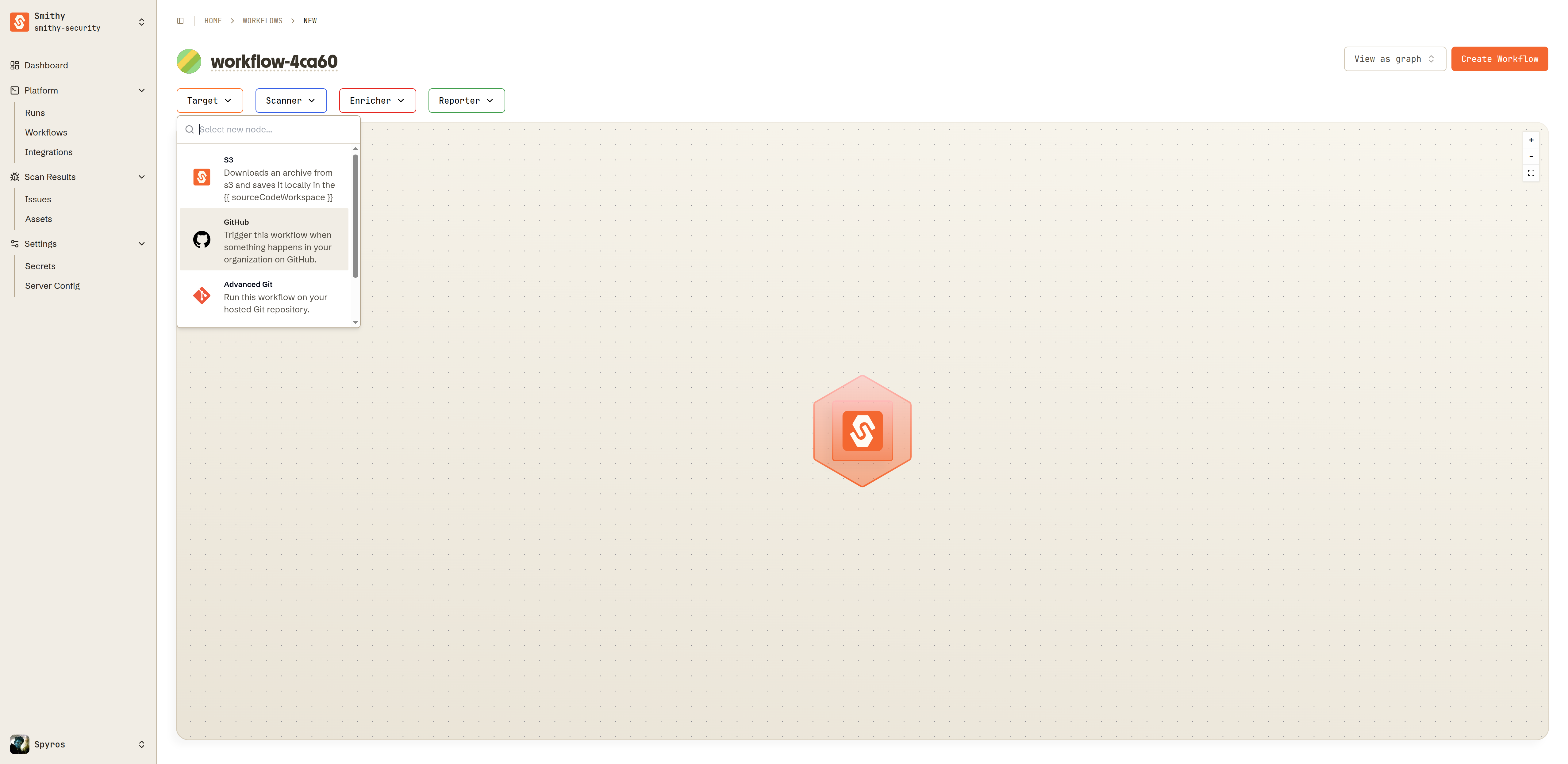 For example, github, monitors one or more organizations that have had the Smithy Github App installed