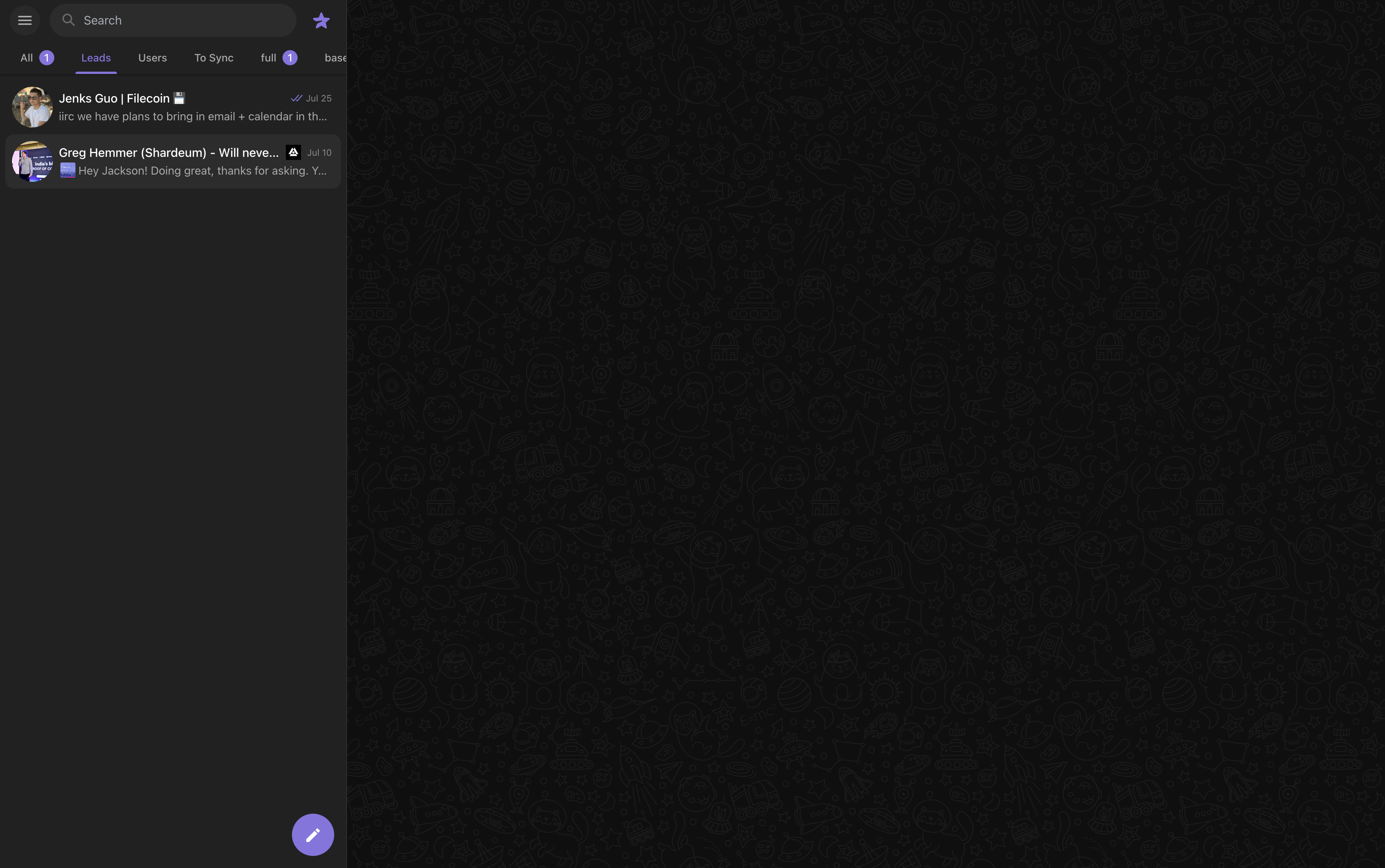 Tap the hamburger menu in the top left-hand side of the web browser version of Telegram
