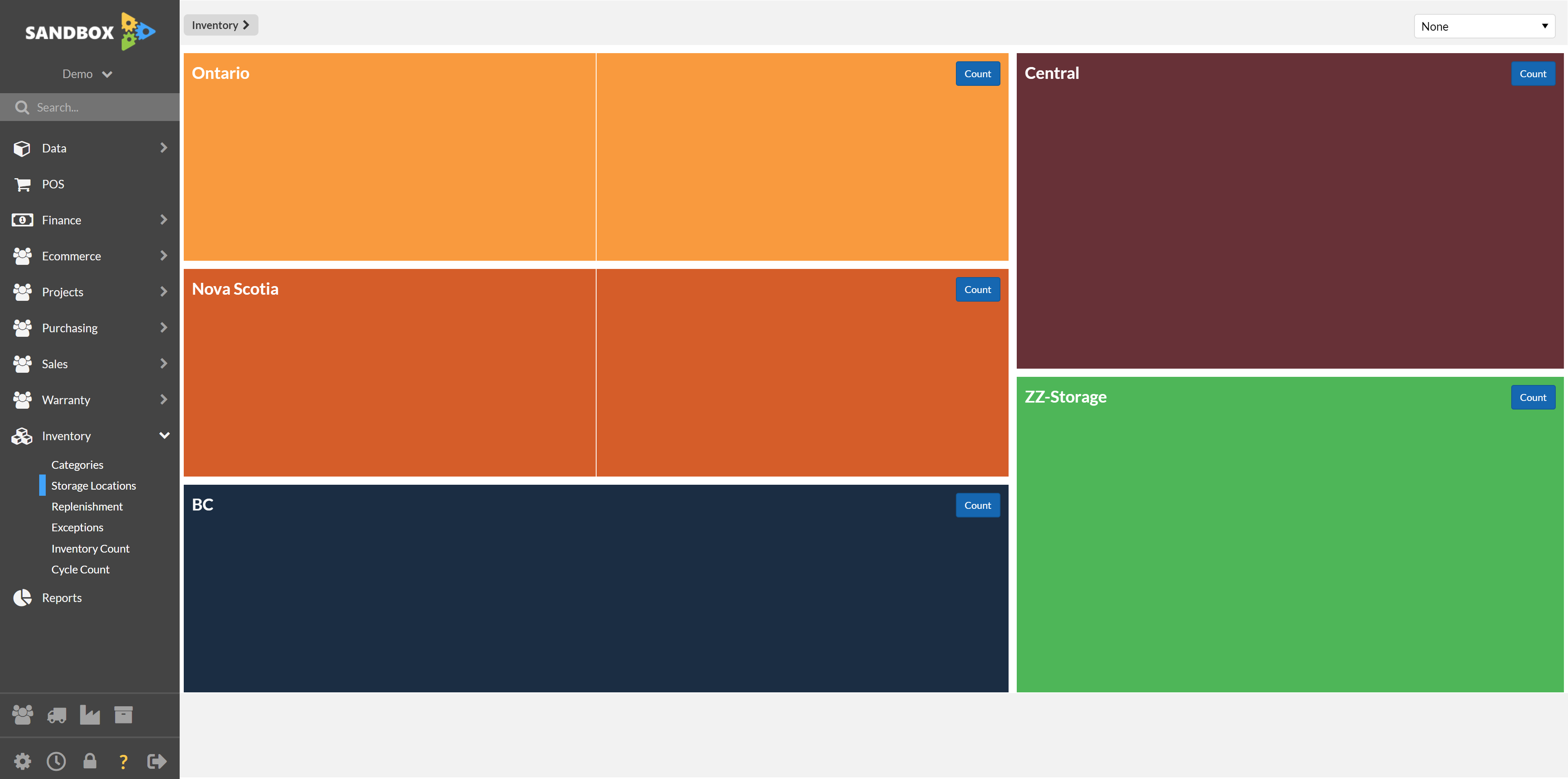 Choose the source 
storage location. 