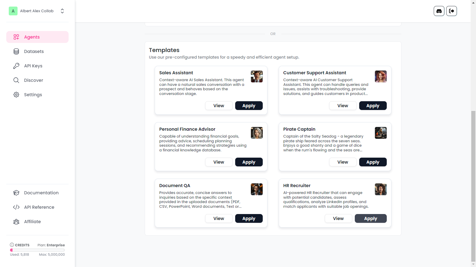 Start from a template