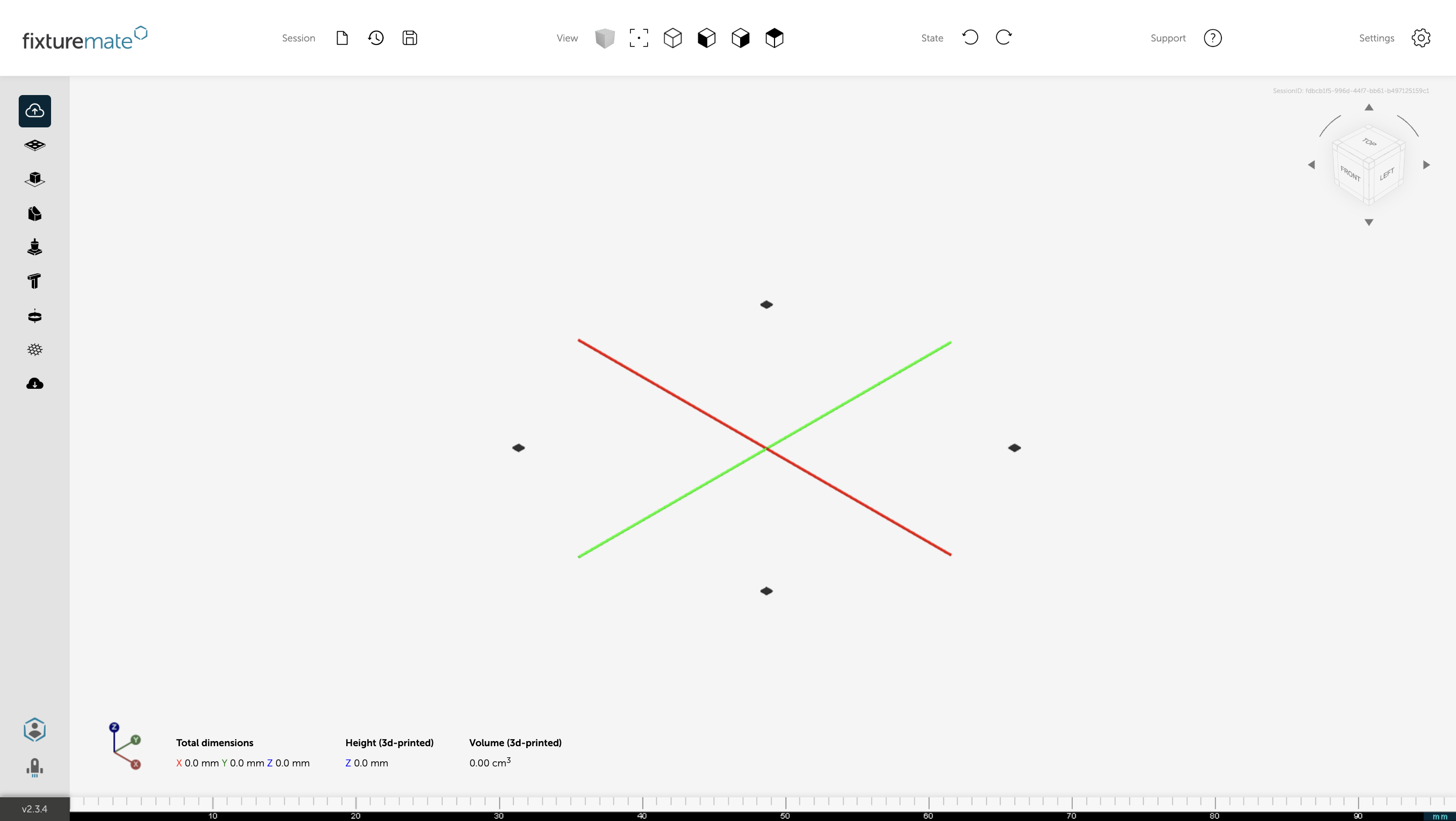 Click the *Import* icon to upload a 3D model file of your workpiece.