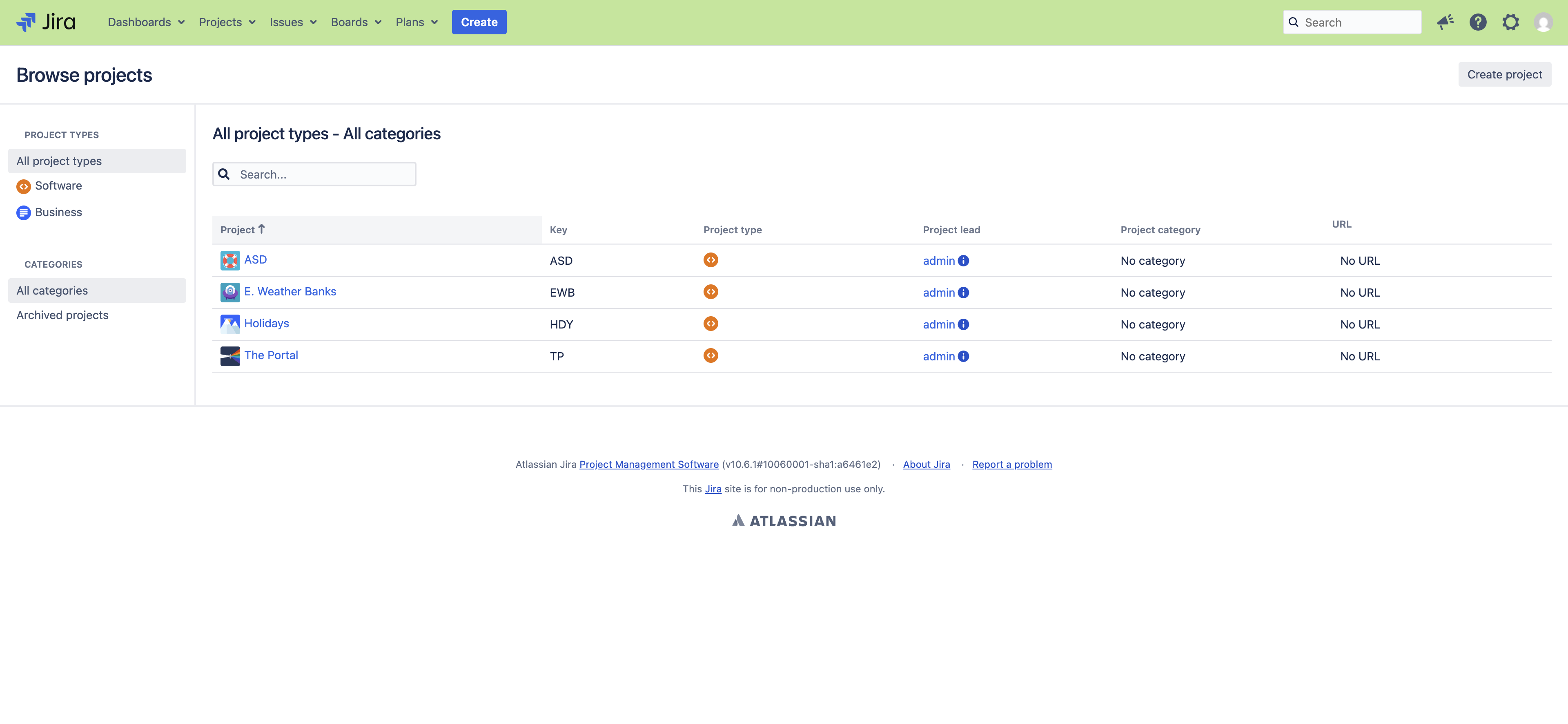 In the source Jira instance, logged in as a system administrator, select the **Administration** gear icon.