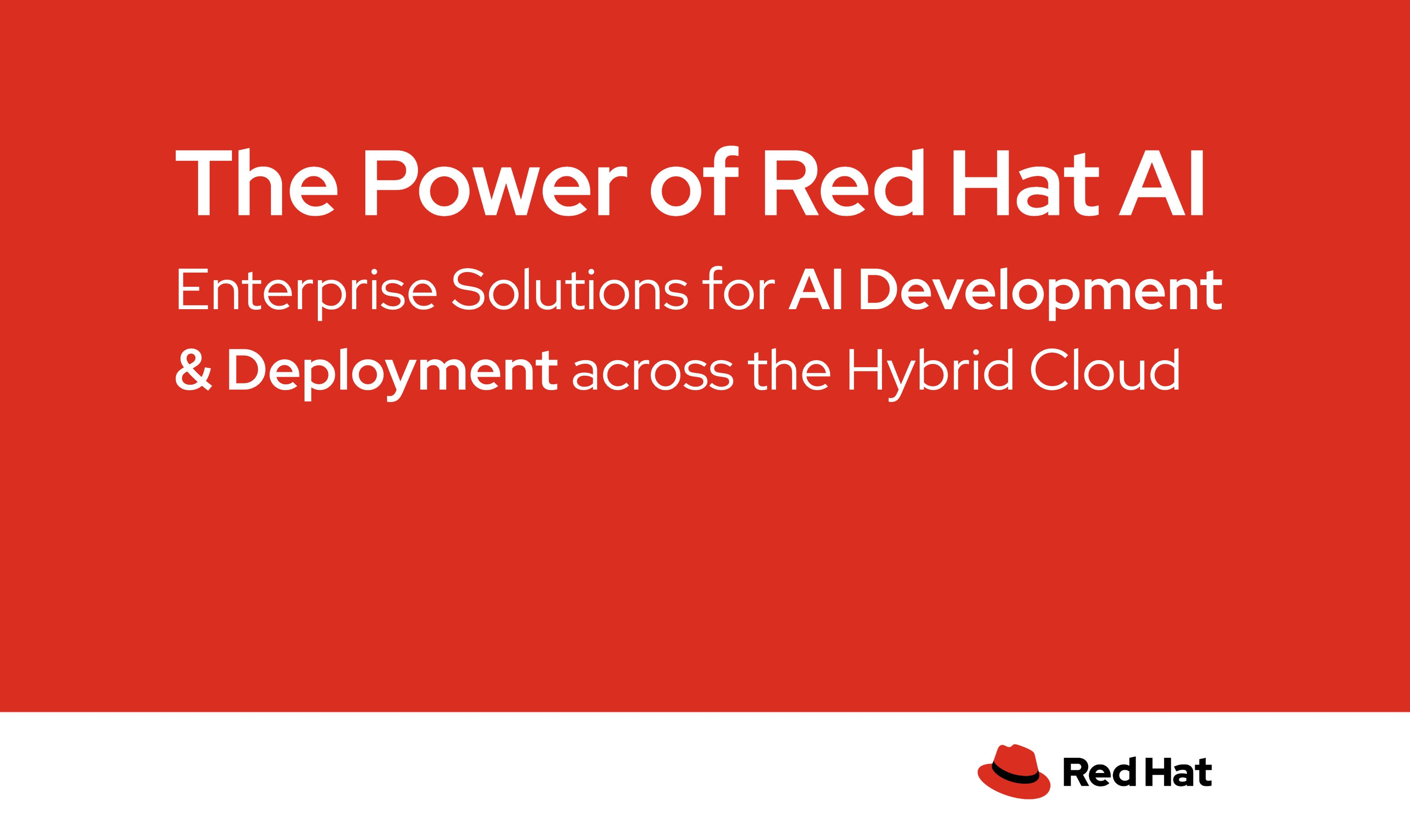 Let's see Red Hat's portfolio in action, allowing customers to adopt and adapt AI from model tuning to deployments across the cloud!