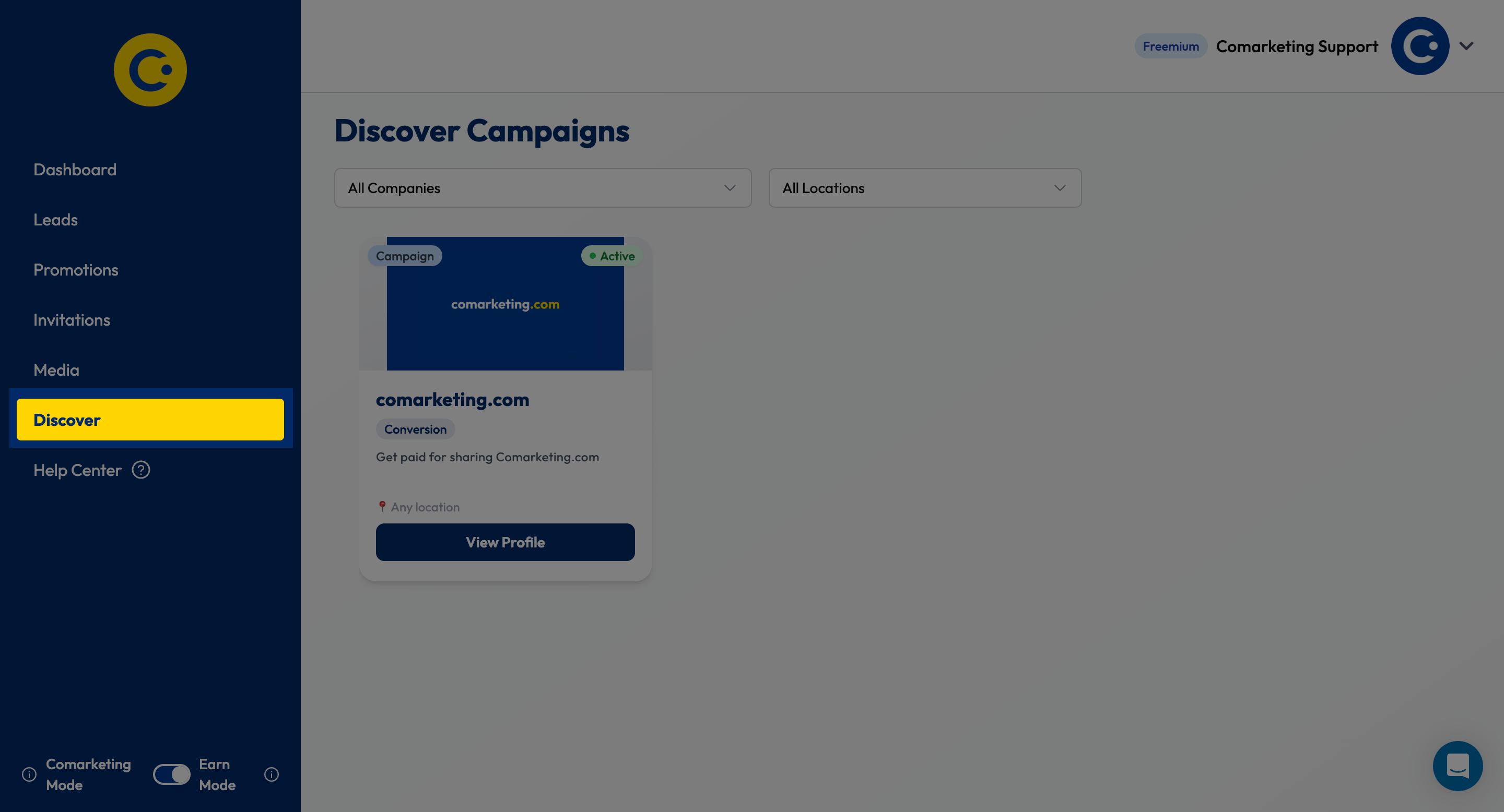 Head to the **Discover** tab.
