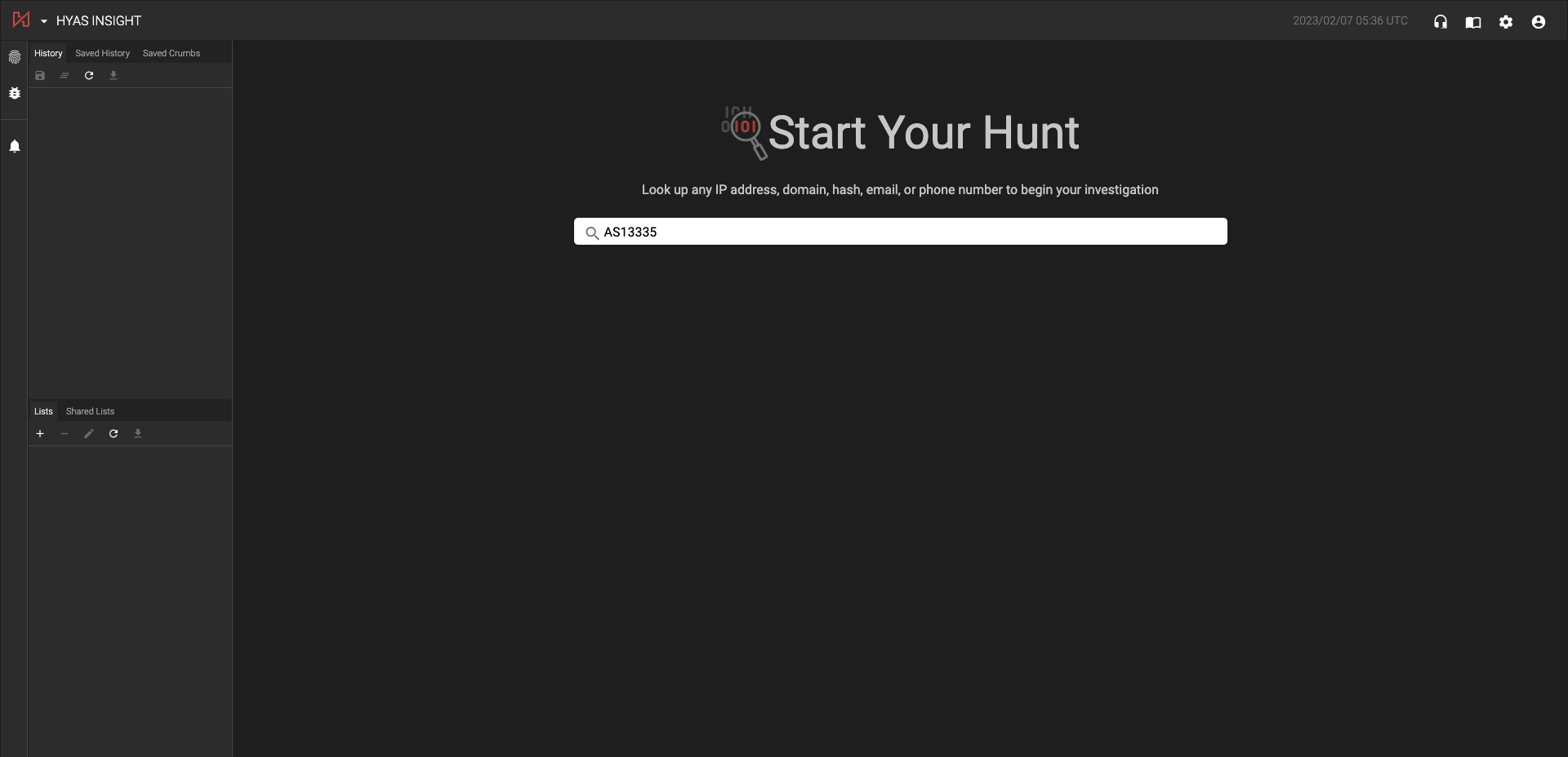 It is now possible to search for any valid ASN 