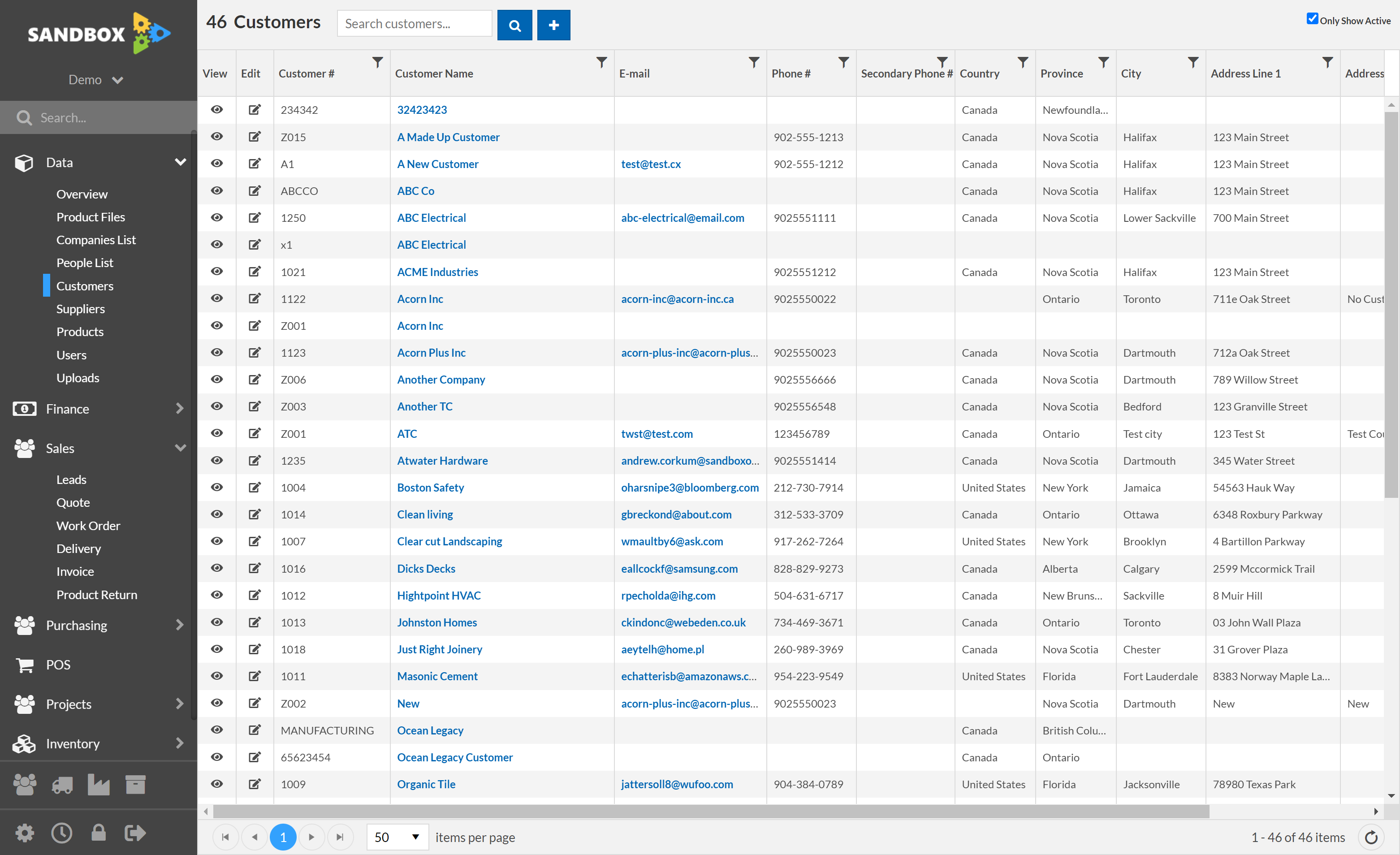 View the customer record