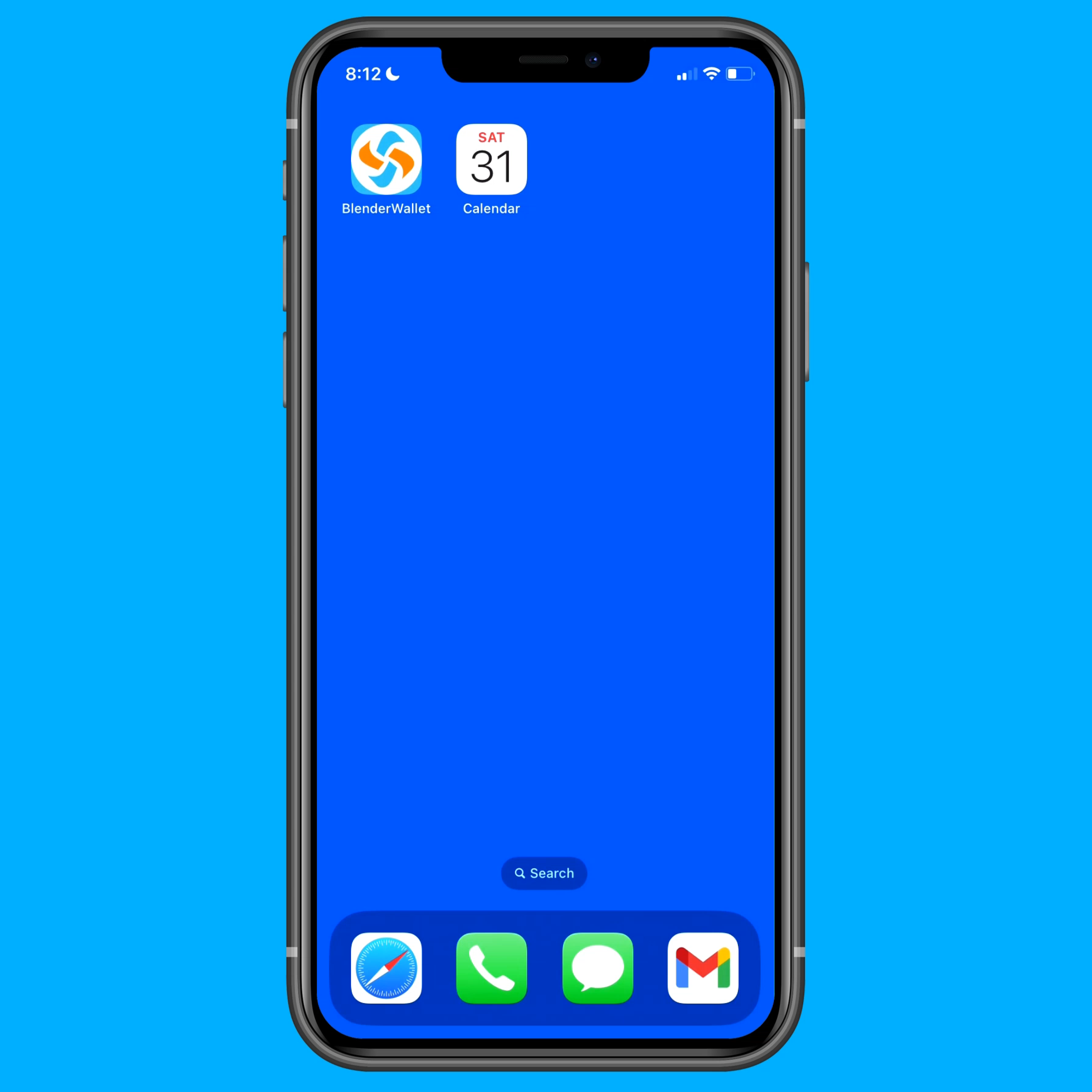 After downloading the app, open your **BlenderWallet**