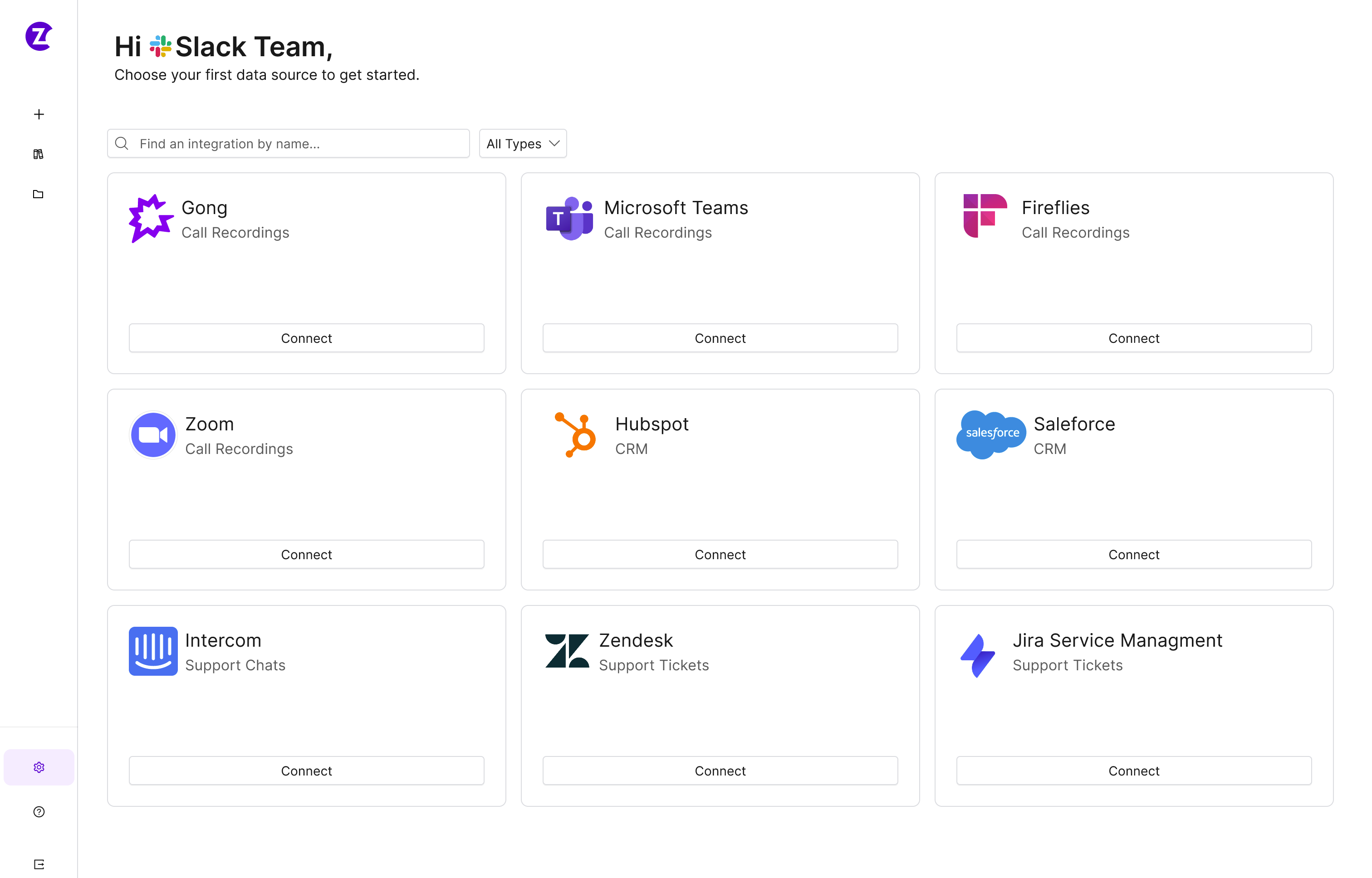 Setup is easy. Connect your first qualitative data source and and feedback begins processing automatically.