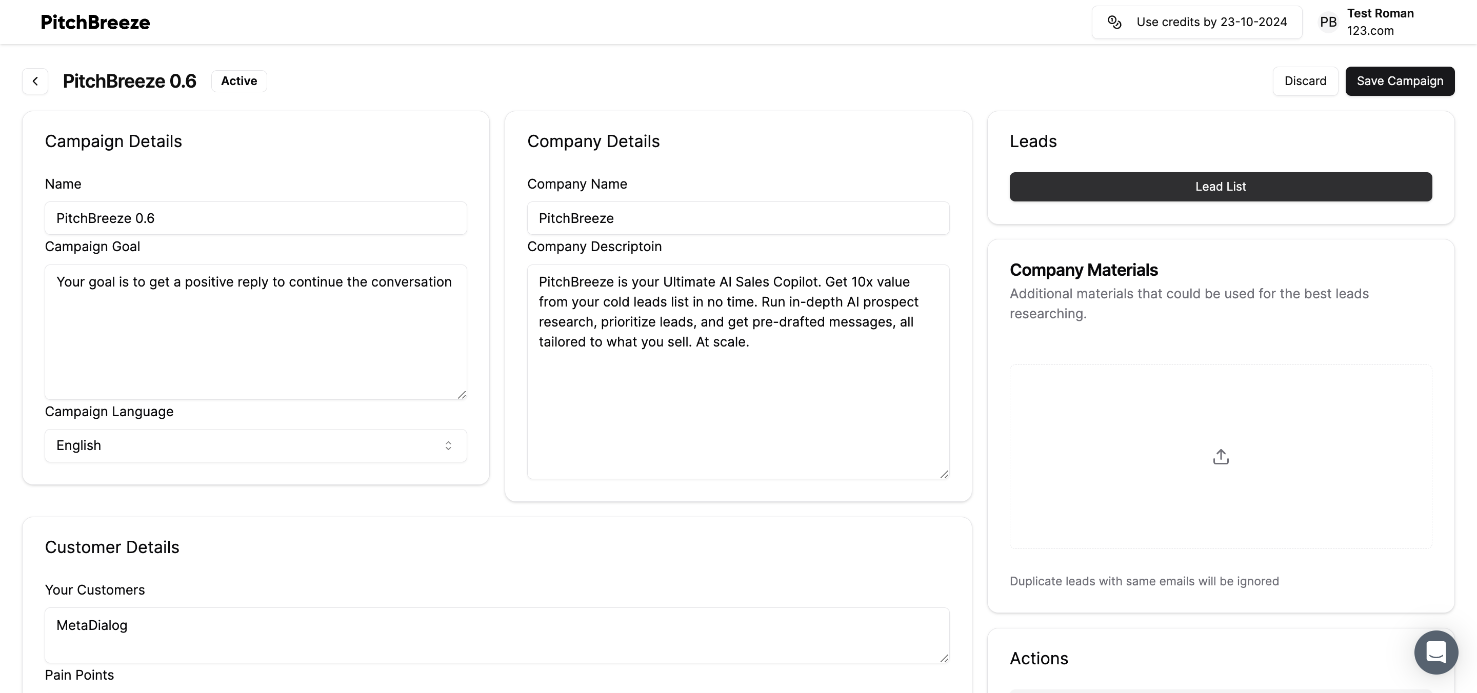 Add leads