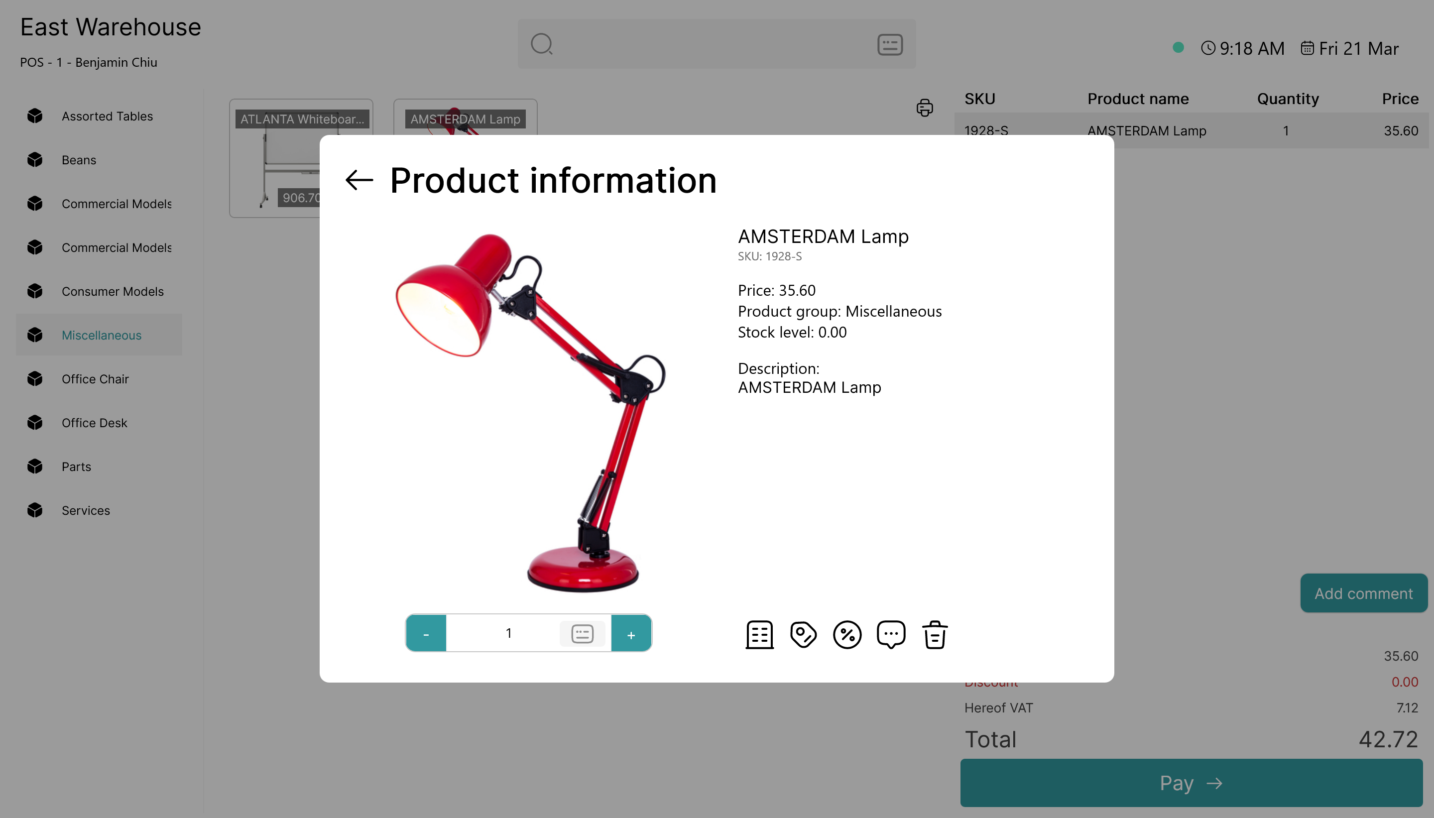 Get access to product information from Business Central, such as pictures, cost price, stock level, etc.