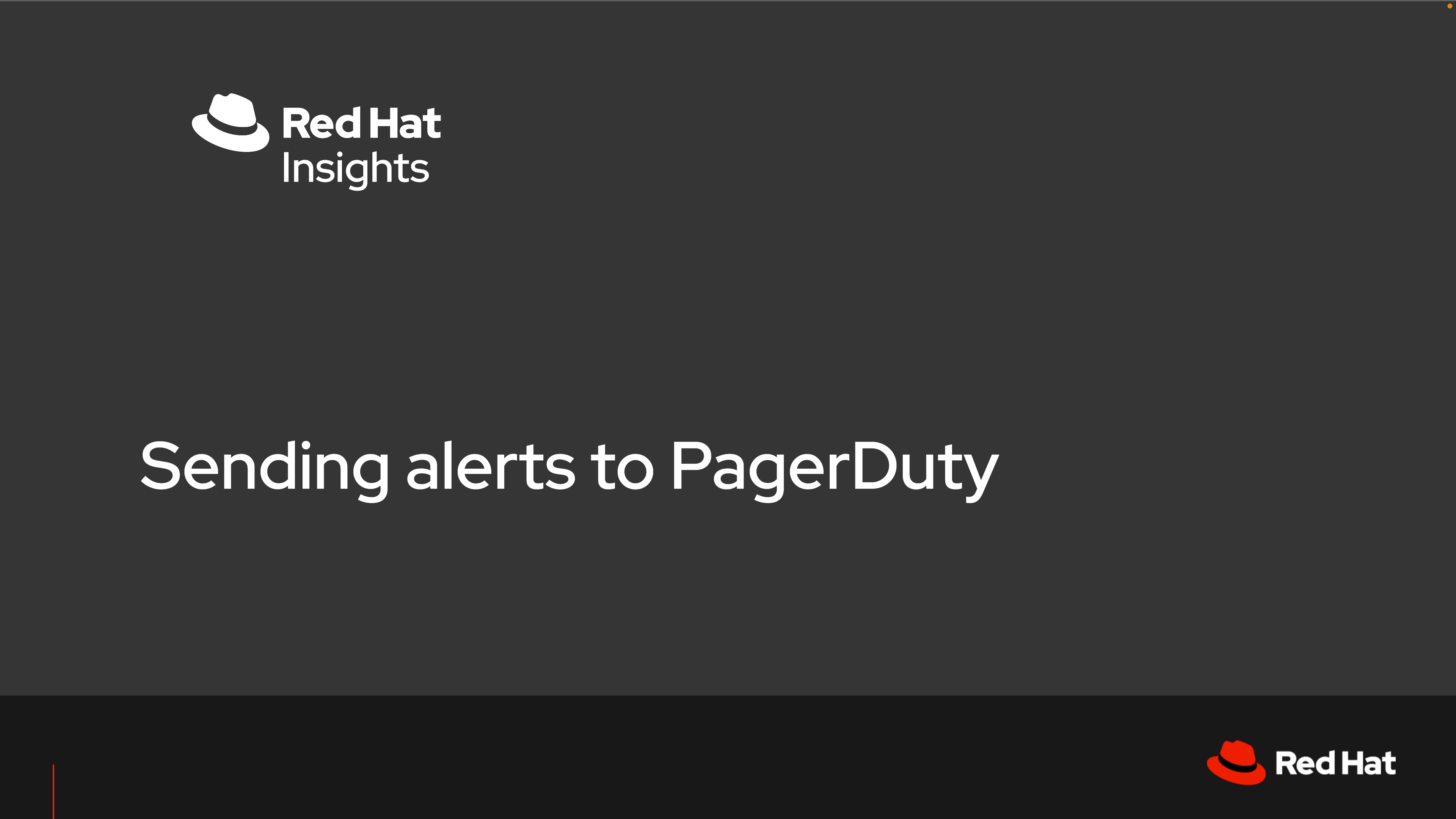 Learn how create an integration that sends Hybrid Cloud Console alerts to PagerDuty.
This activity will take about 3 minutes.