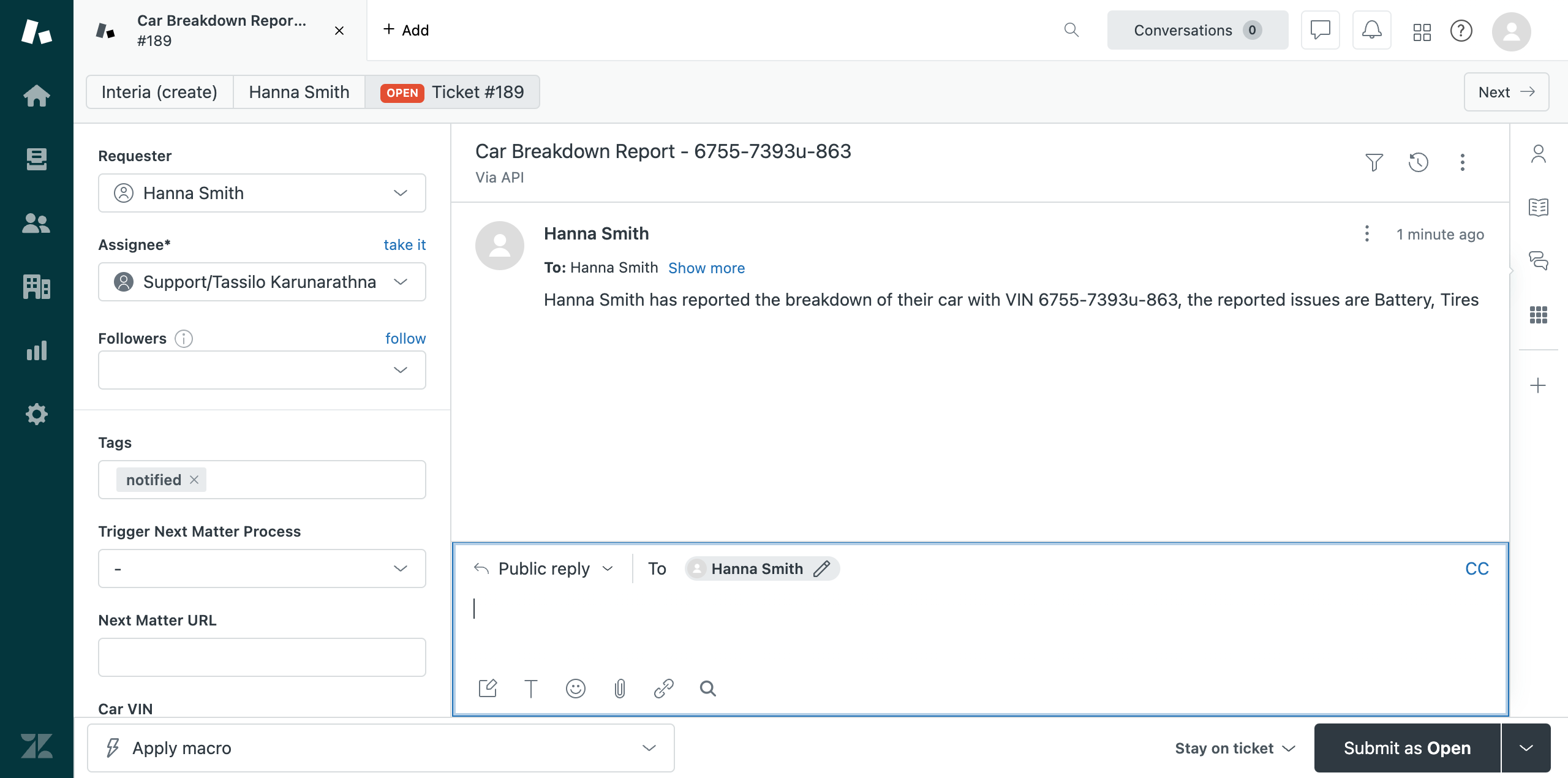 Oftentimes this data needs to be pushed to an external tool to trigger a Zendesk ticket...
