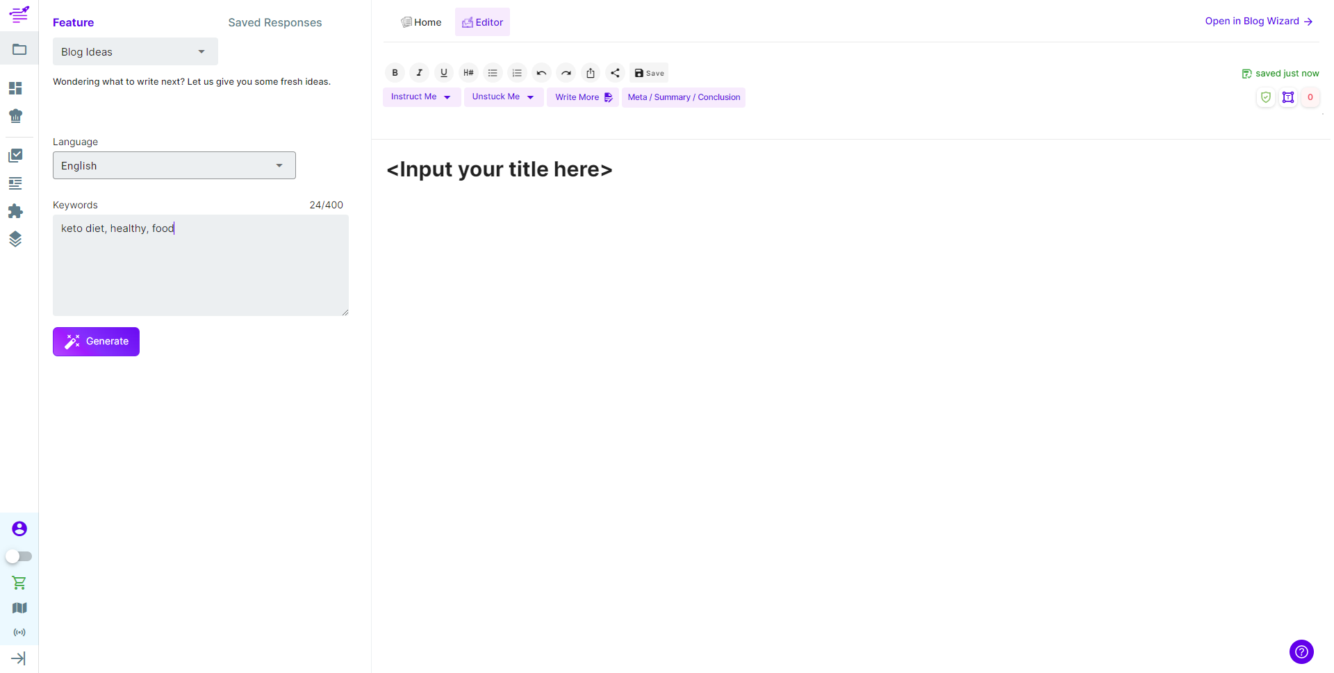 Generate Blog ideas
