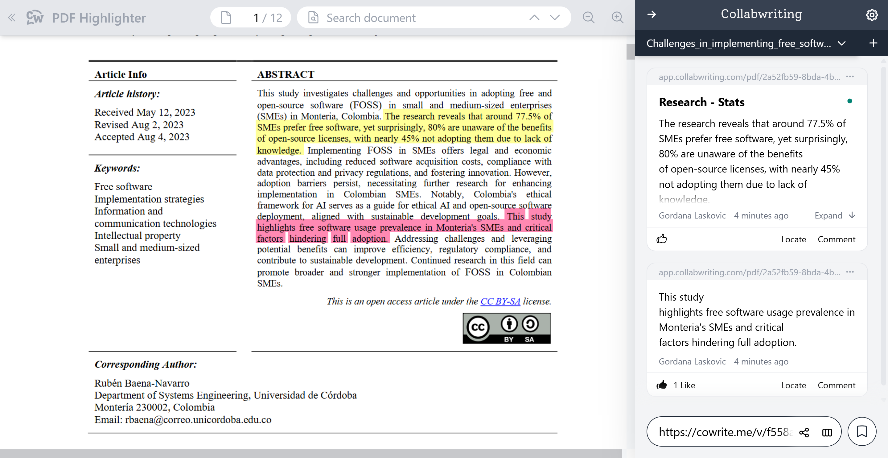 Highlight any piece of text