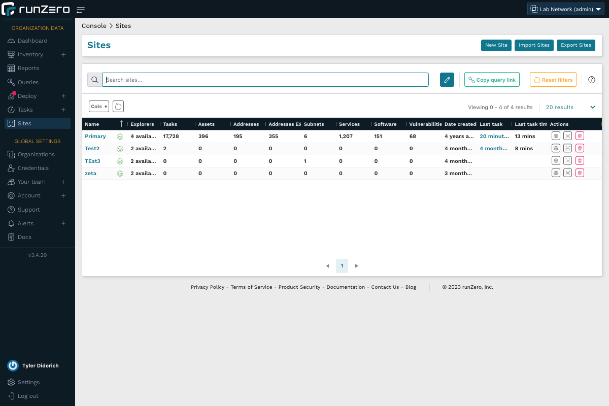 You can easily add a subnet to a site through the sites page