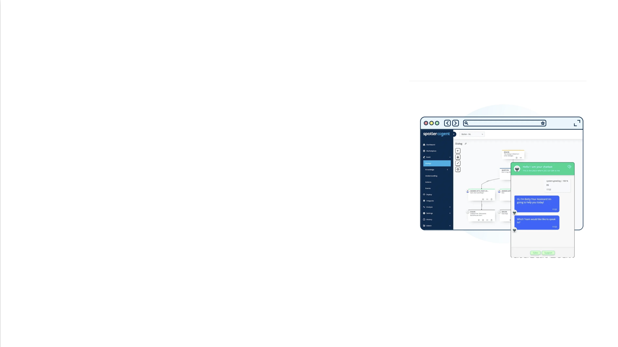 Make it easy for your audience to contact you through your website. Simply add a widget in your own brand style.