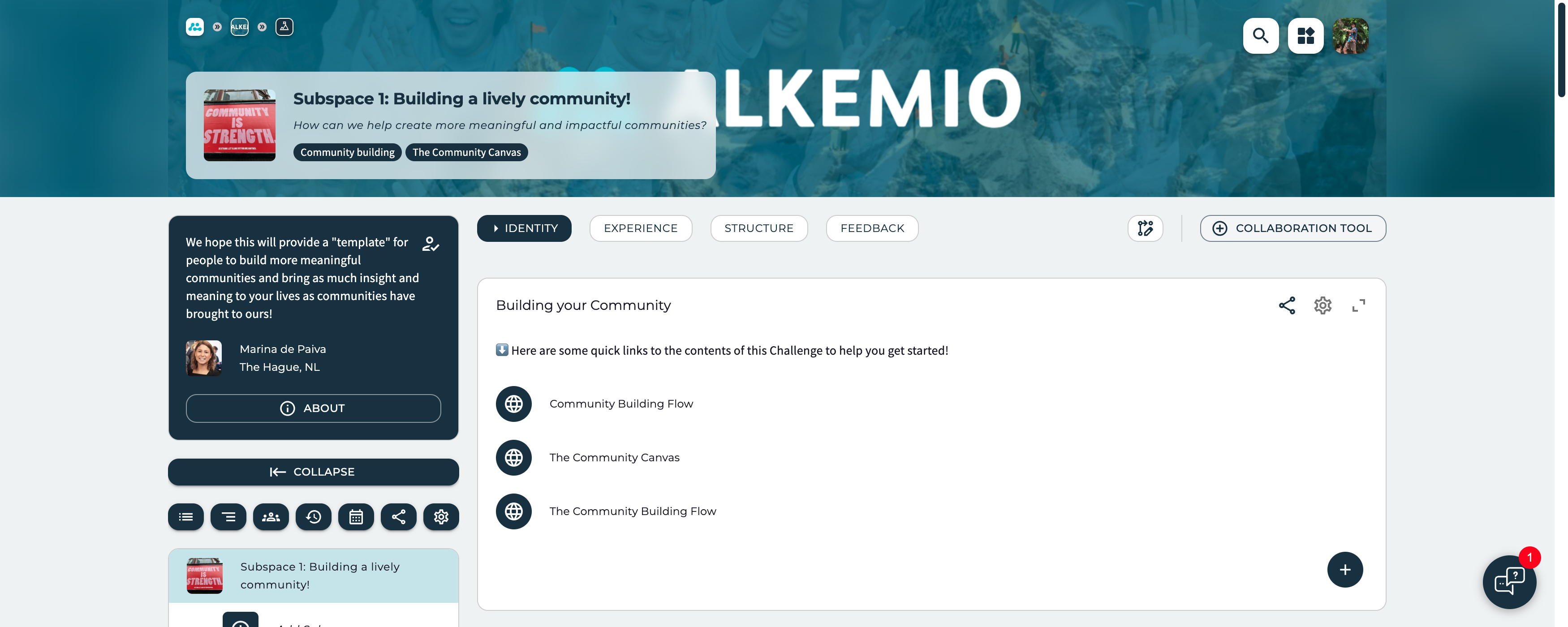  Look for the big collaboration tool button at the top right of the page