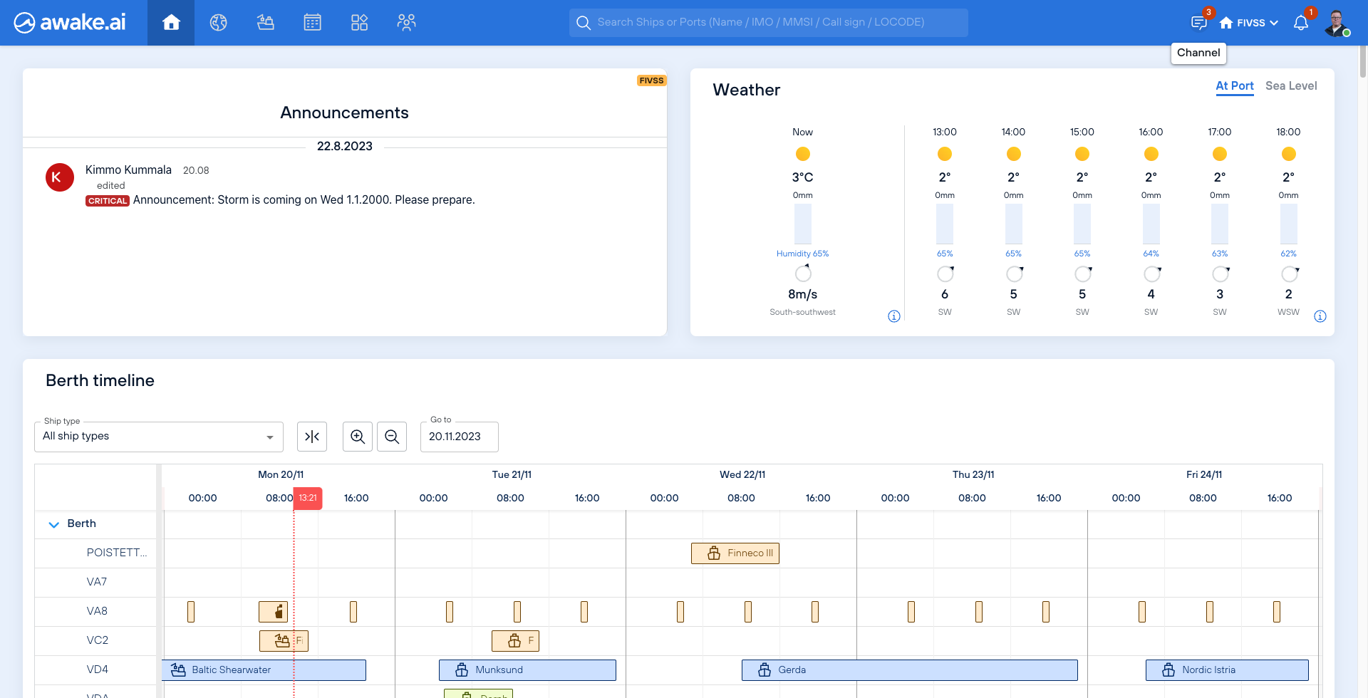 Main views navigation