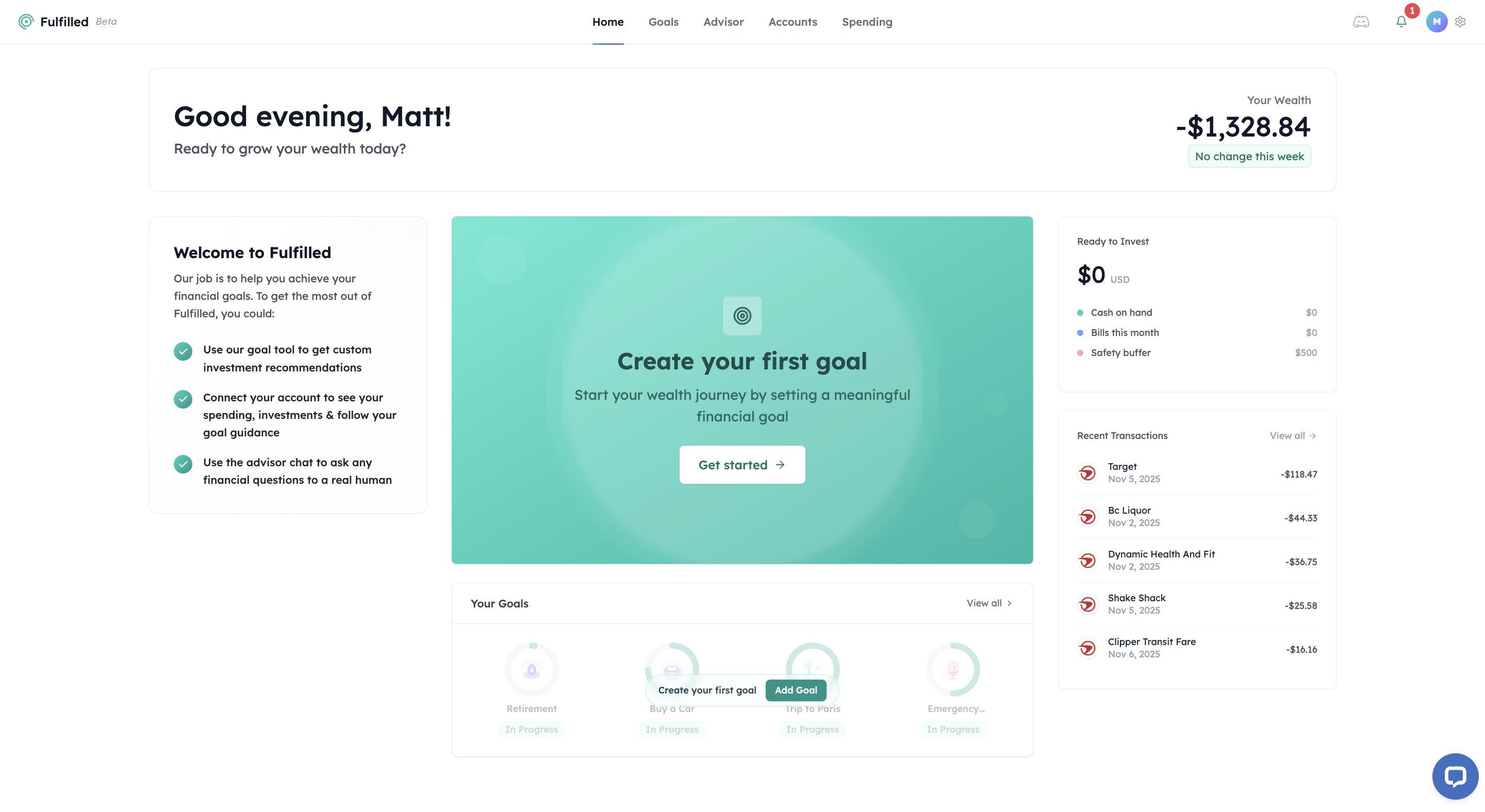 Start by launching the app.
