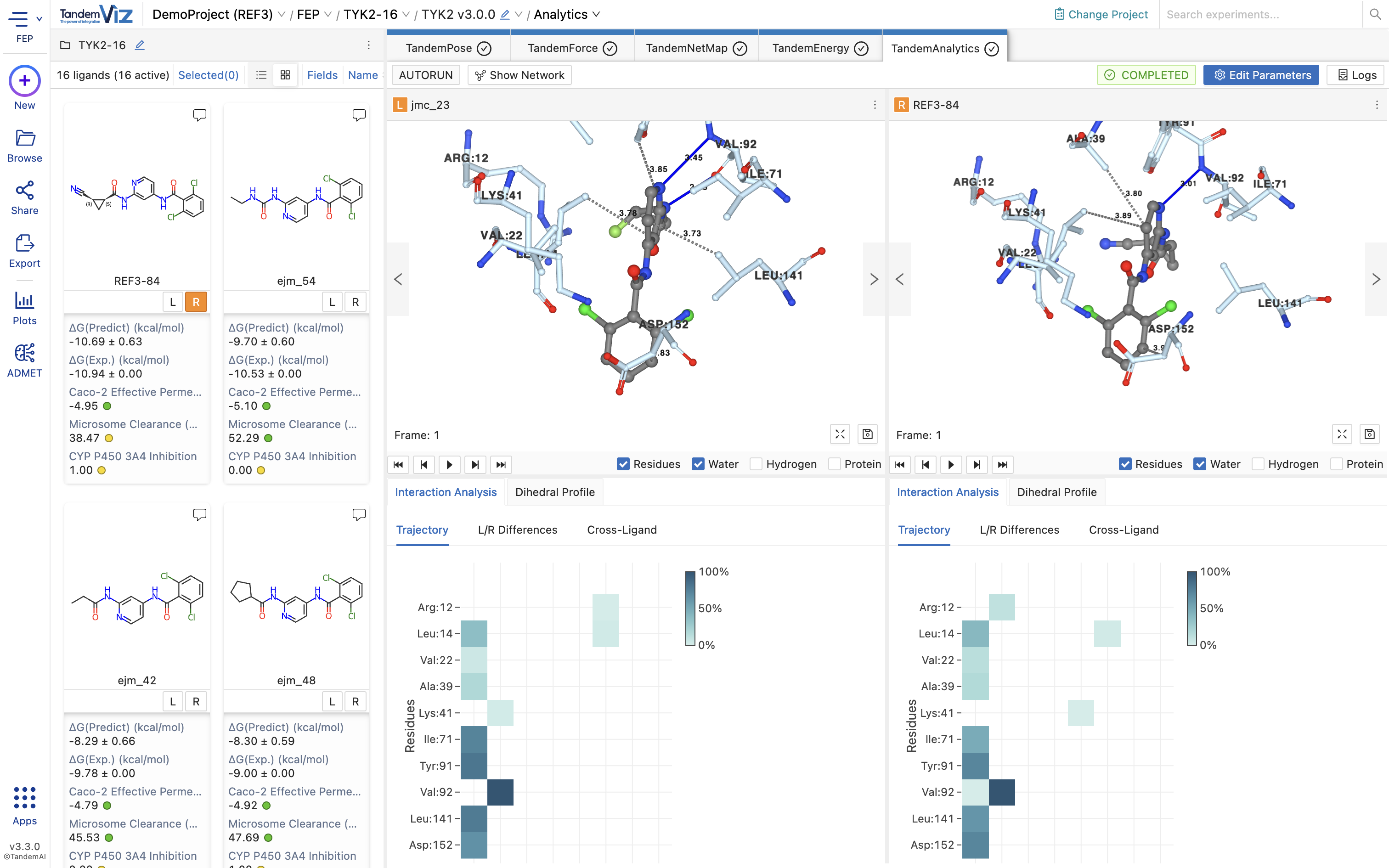 TandemAnalytics + TandemDynamics just got smarter: hover any residue in Interaction Analysis and see it instantly highlighted in the 3D view = deeper understanding, less guesswork
