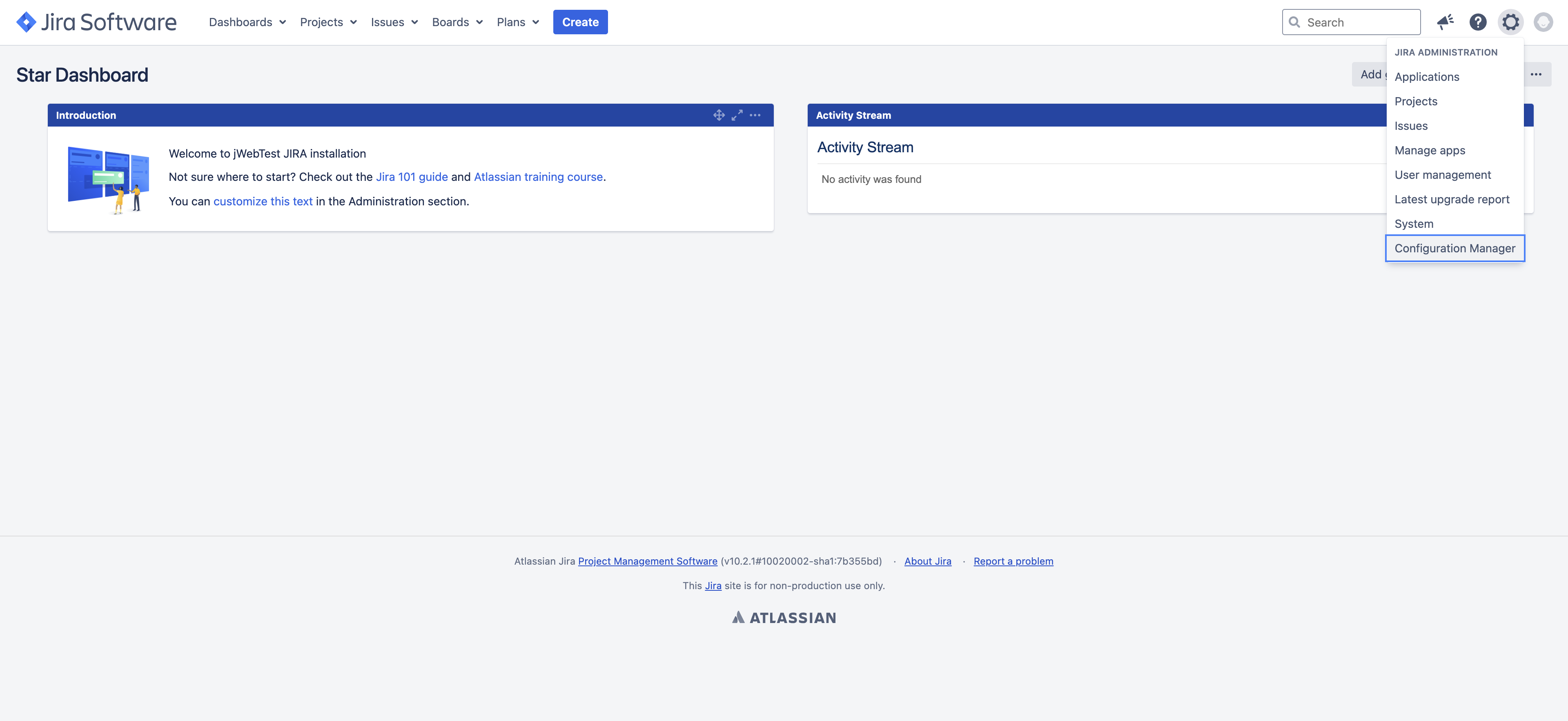 To access Integrity Check quickly, select *Configuration Manager*.
