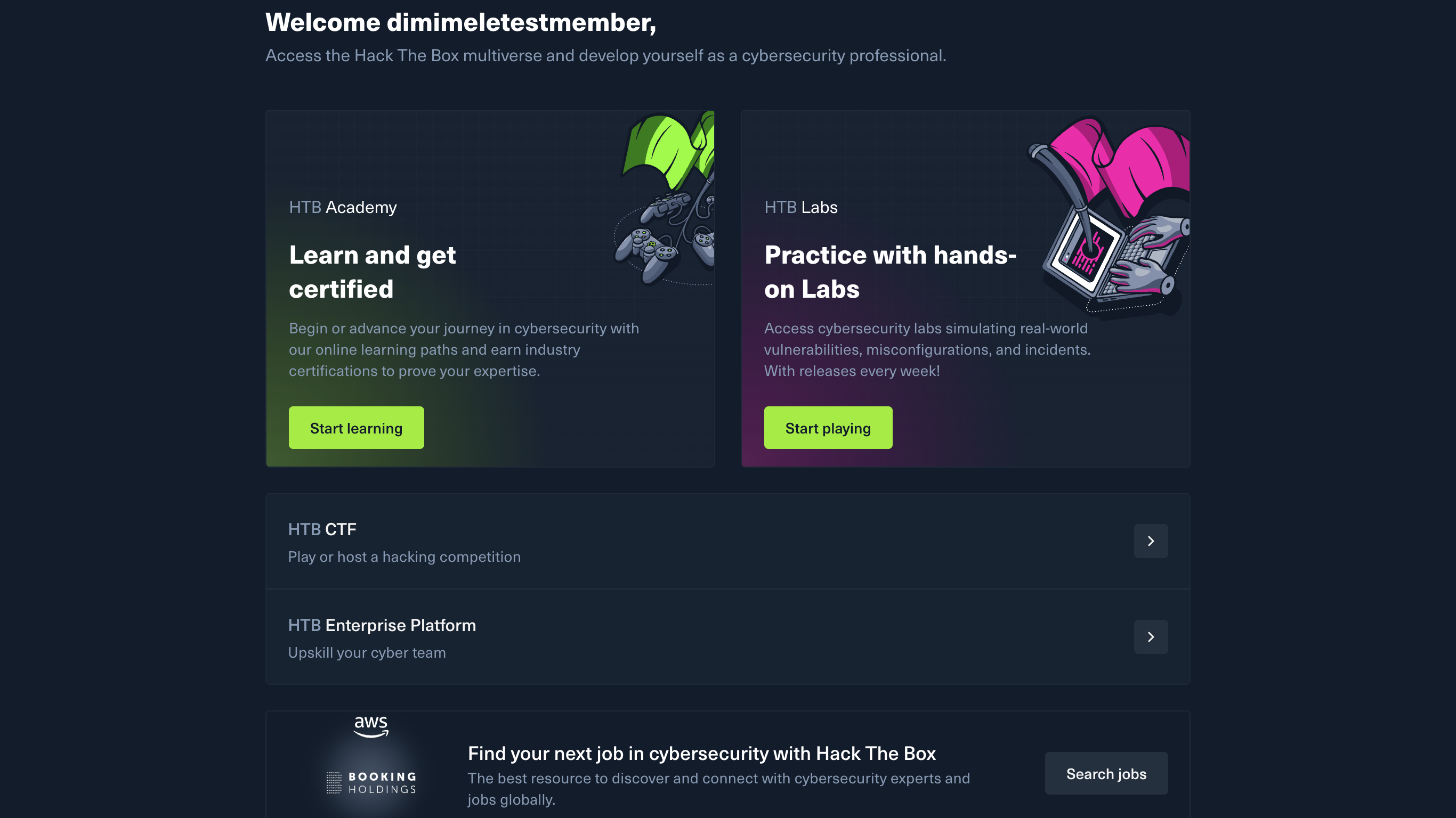 The **HTB Account** is the space for centralized management for all HTB platforms, giving you access to all HTB has to offer while maintaining your progress in one central account
