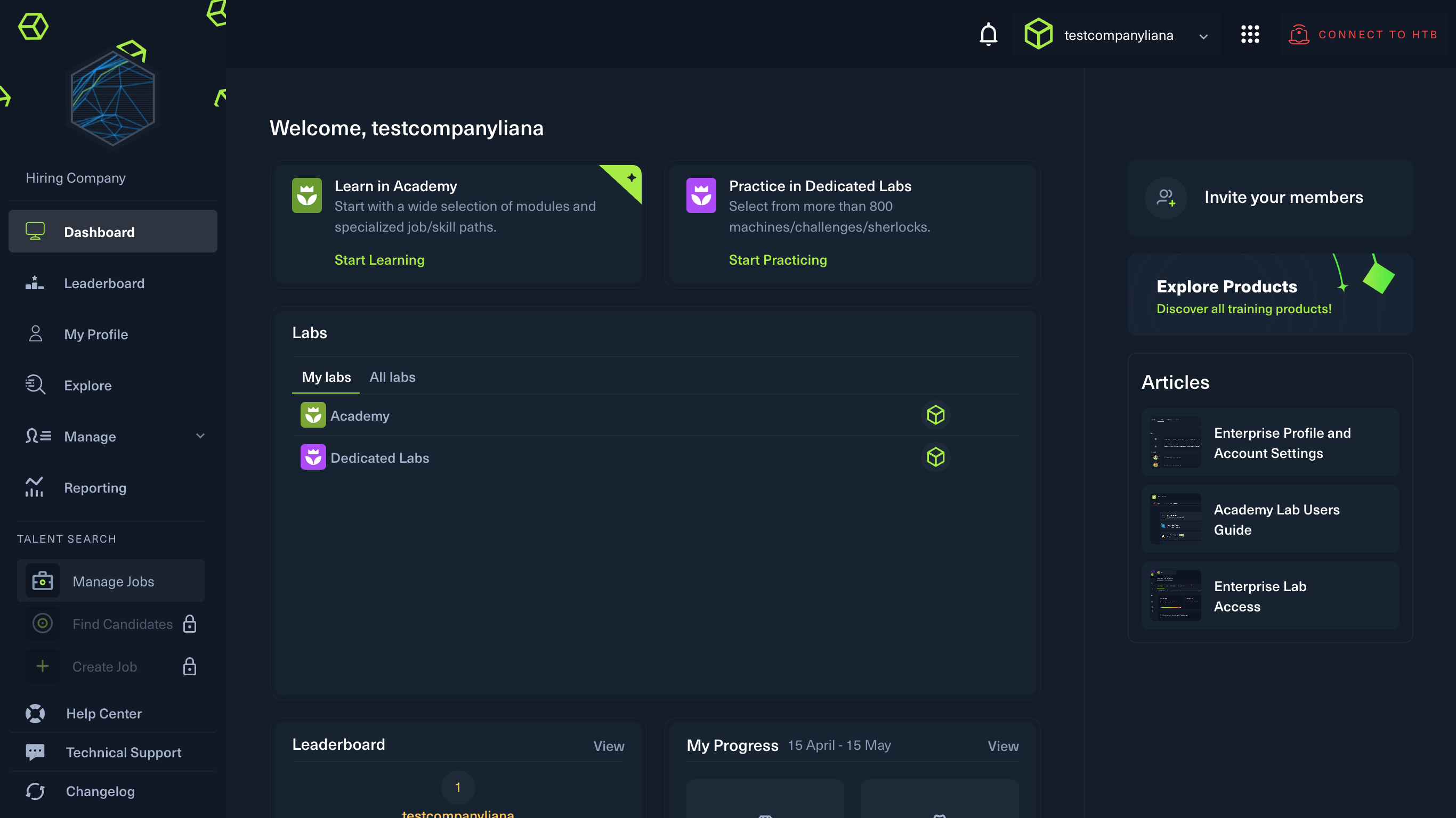 Enter the **Manage Jobs** tab