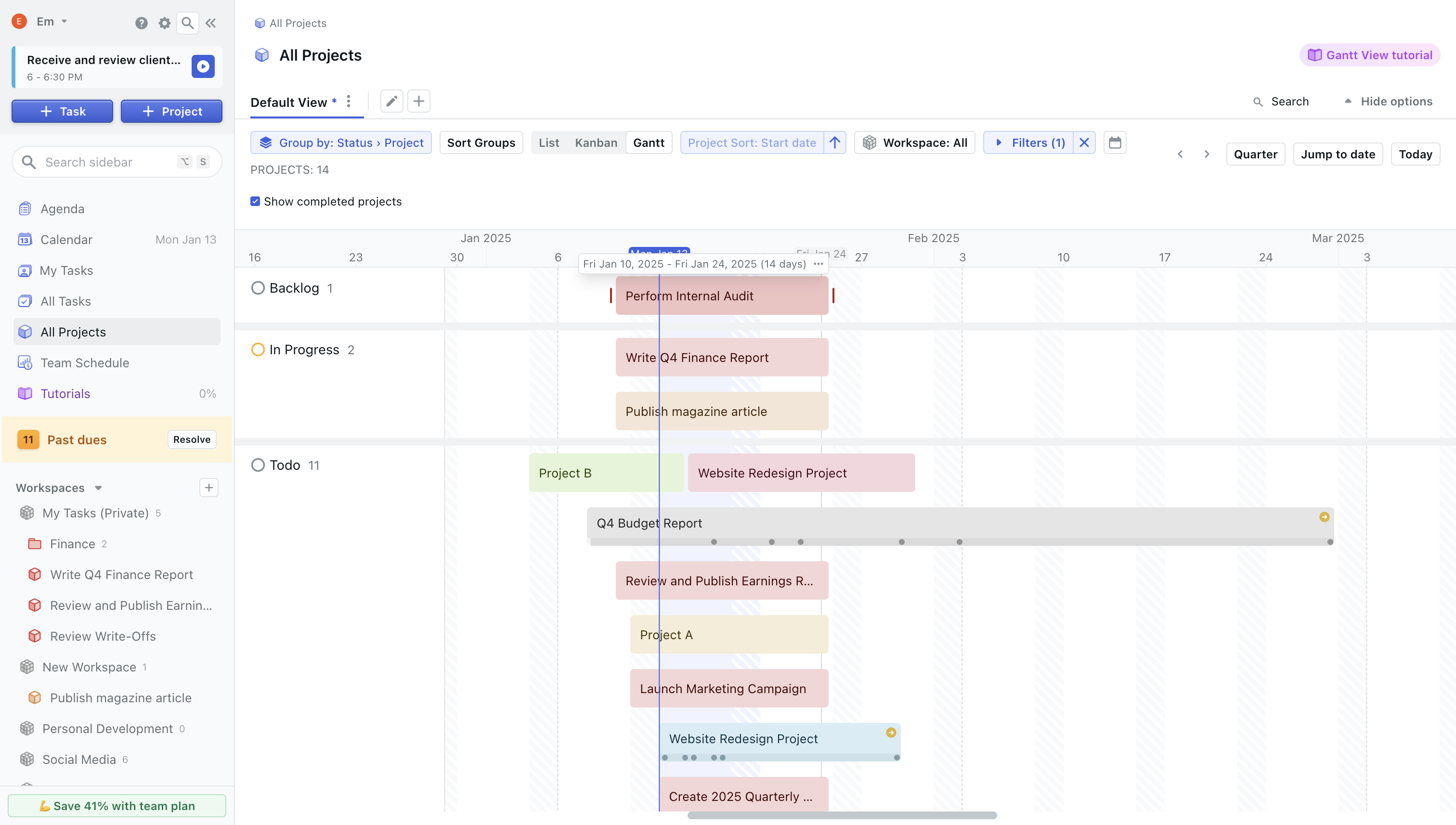 To color code your projects in Gantt, begin by right-clicking the project you'd like to color-code