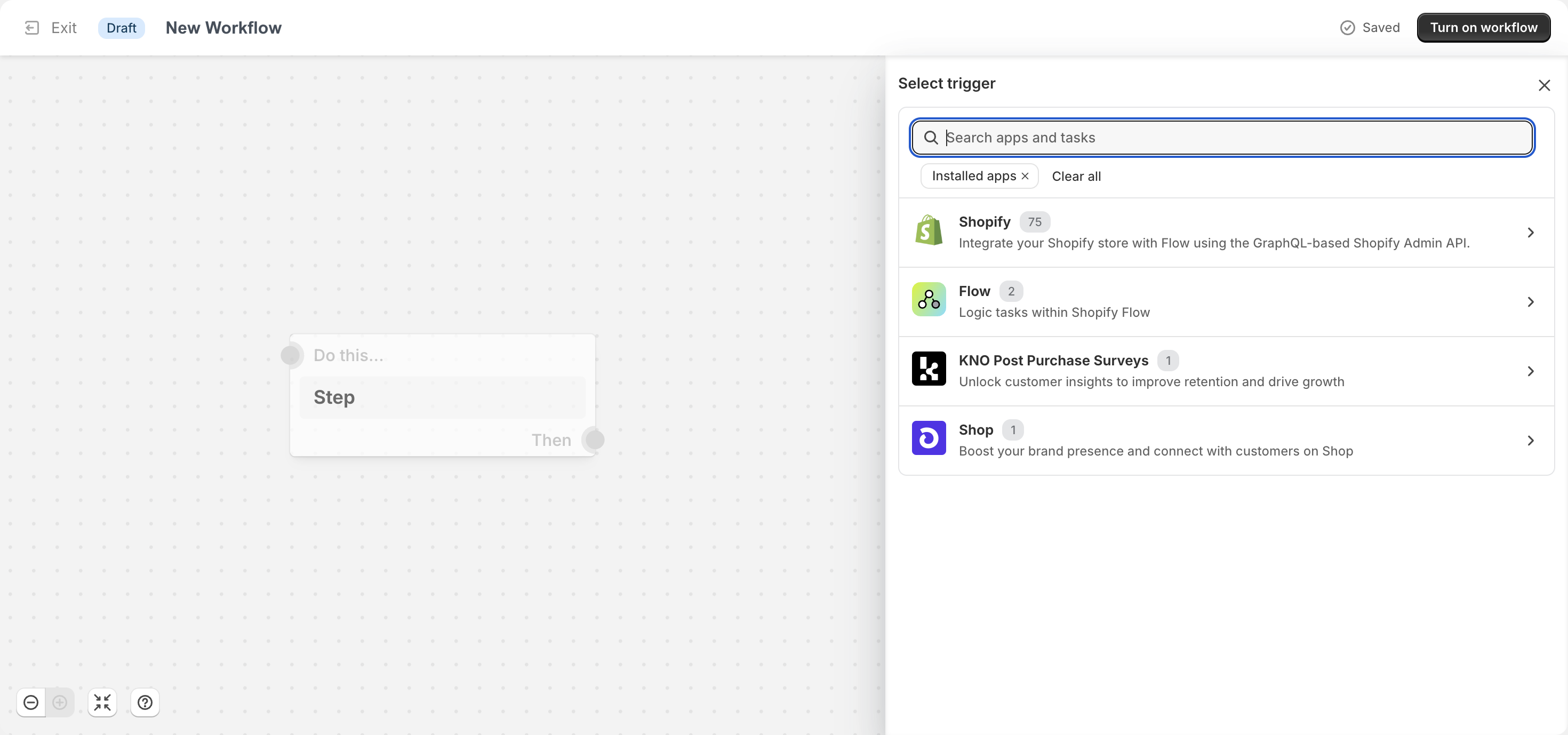 Select the KnoCommerce Post Purchase Survey trigger