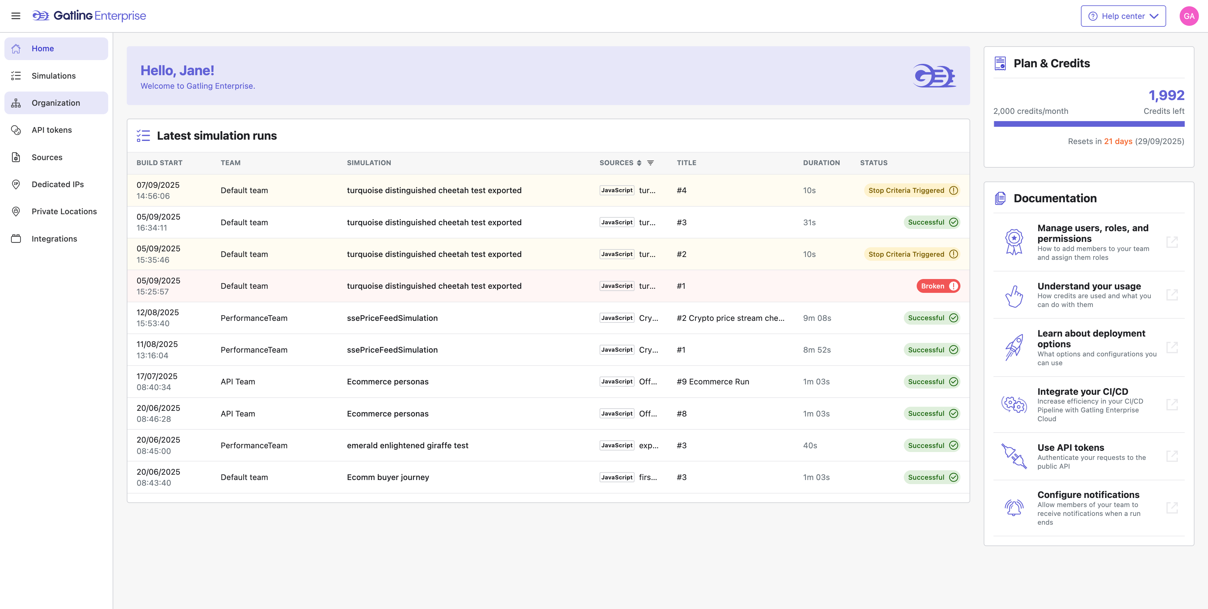Unlock user and team management tools by selecting the **Organization** page.