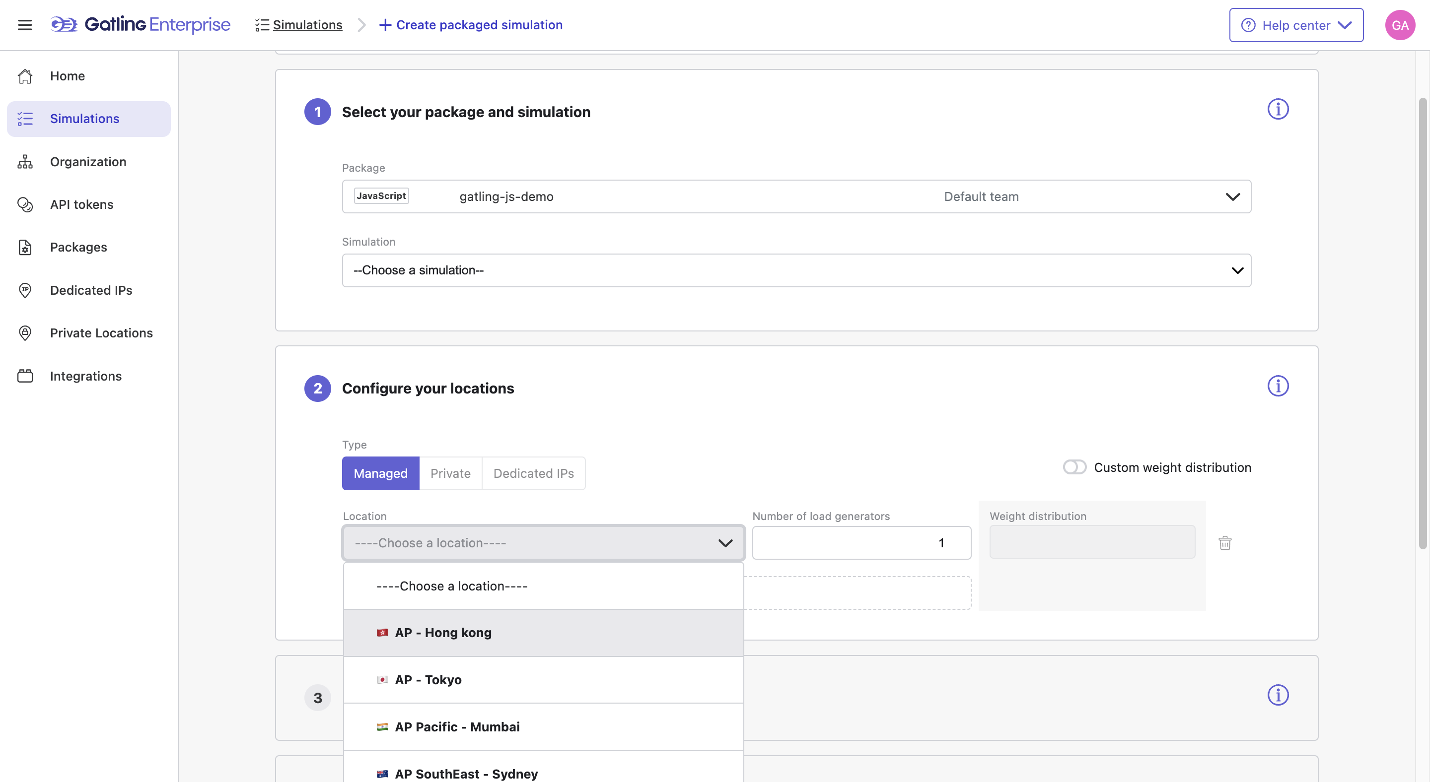Let's add 3 locations to see how it works. You can easily add or remove locations with a couple clicks! 