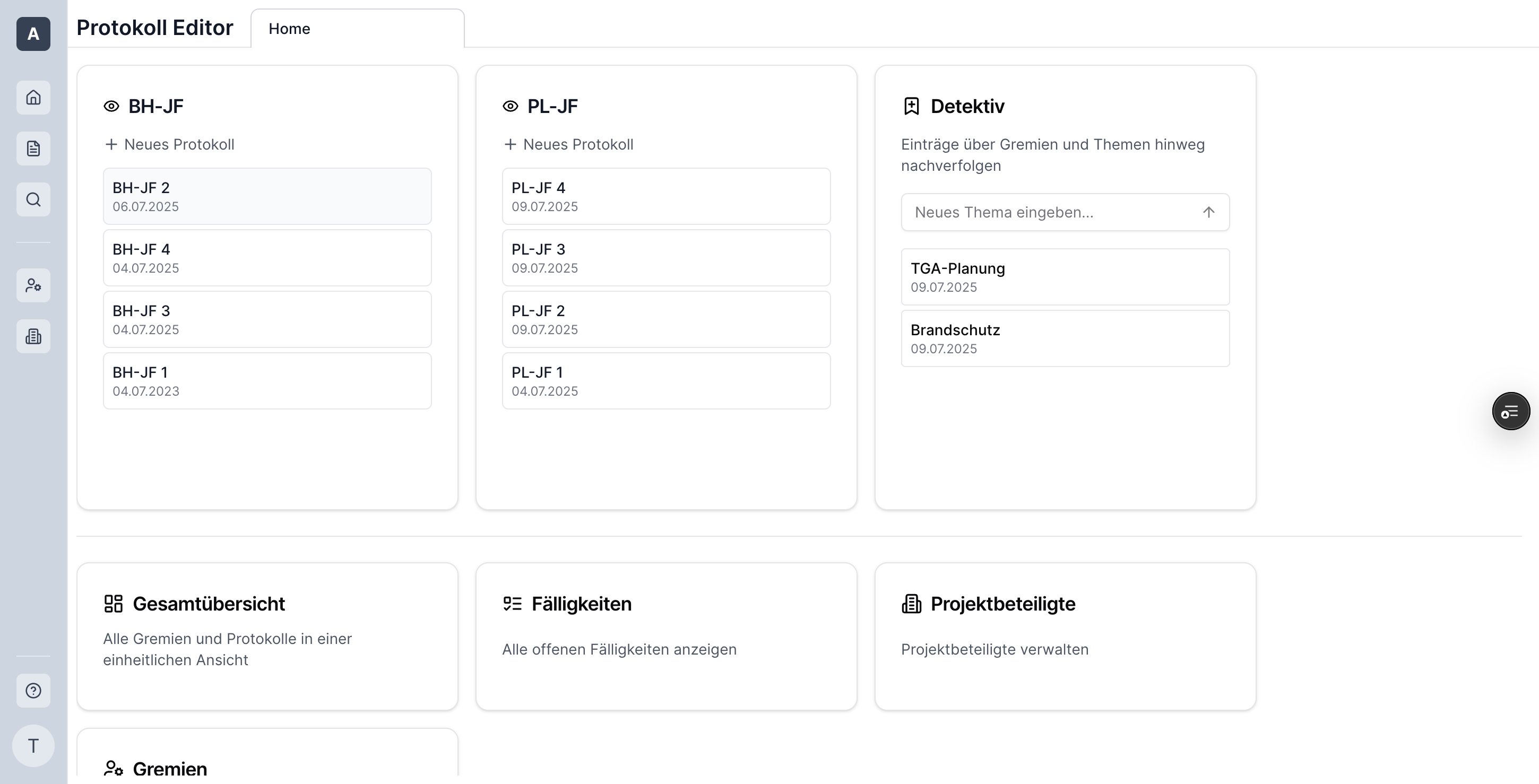 Wählen Sie einen Protokoll aus 