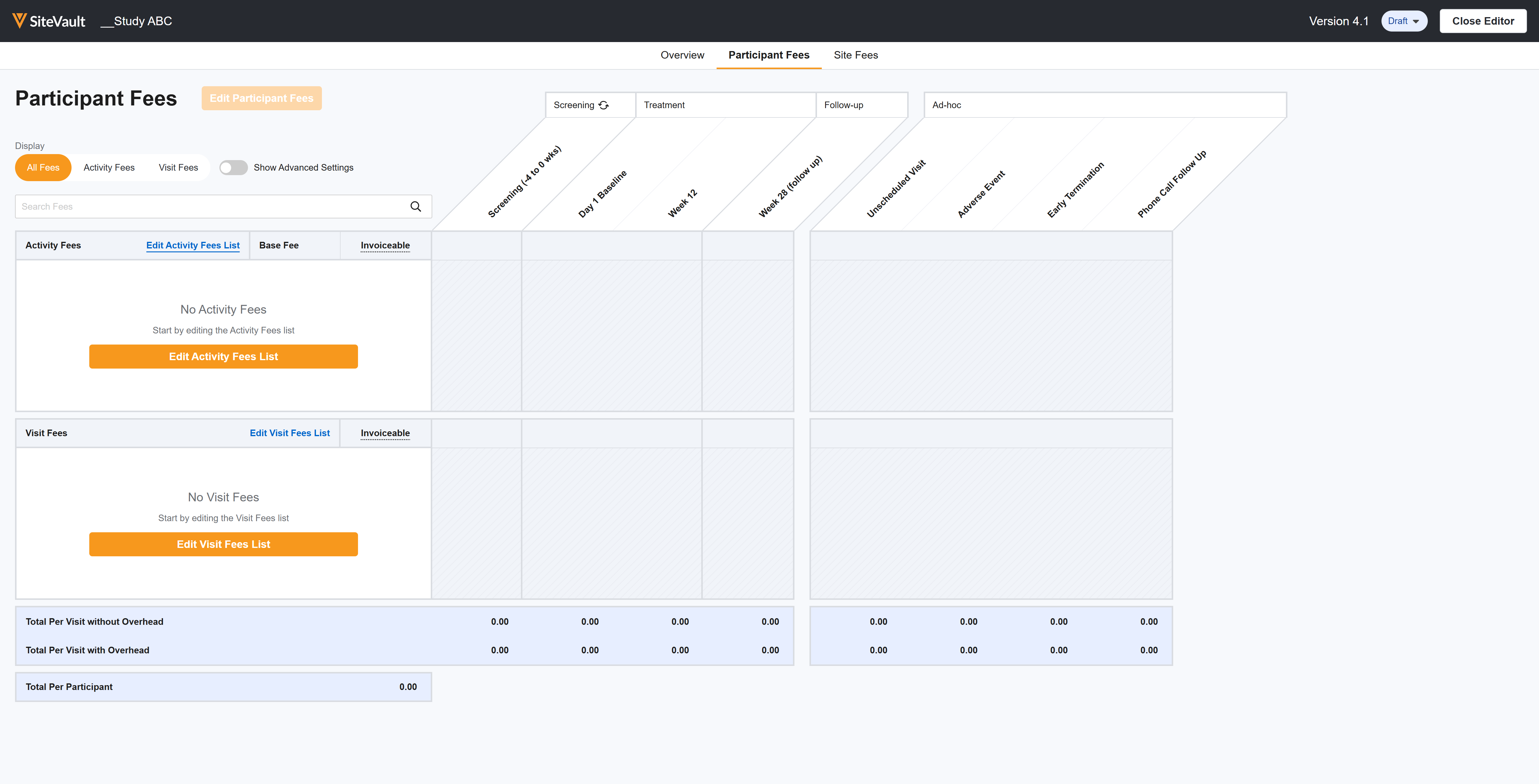 Begin by selecting **Edit Activity Fees List**