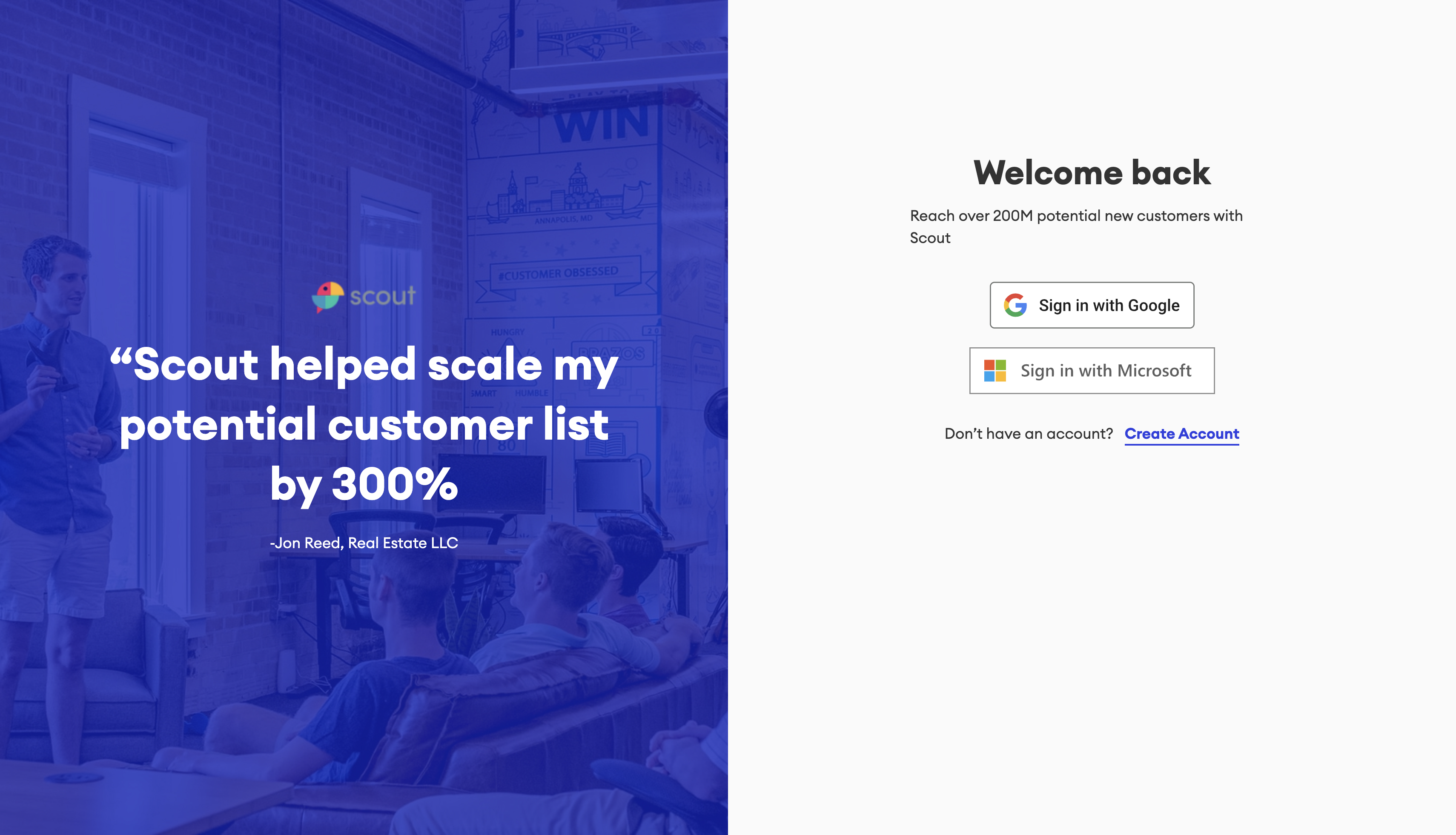 Log in with Google or Microsoft to start hitting the primary inbox with ease.