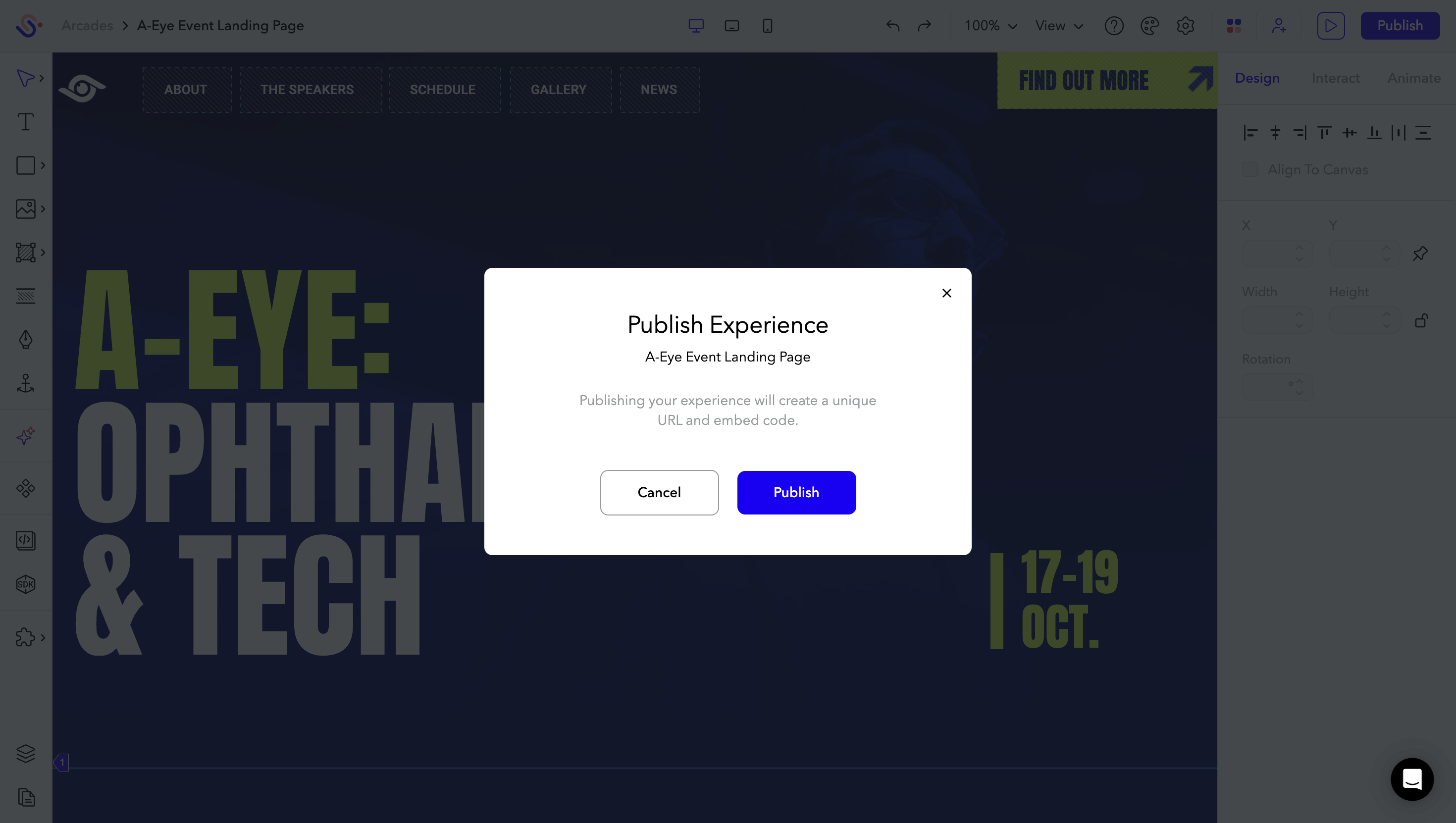 Confirm the experience is ready to be published.