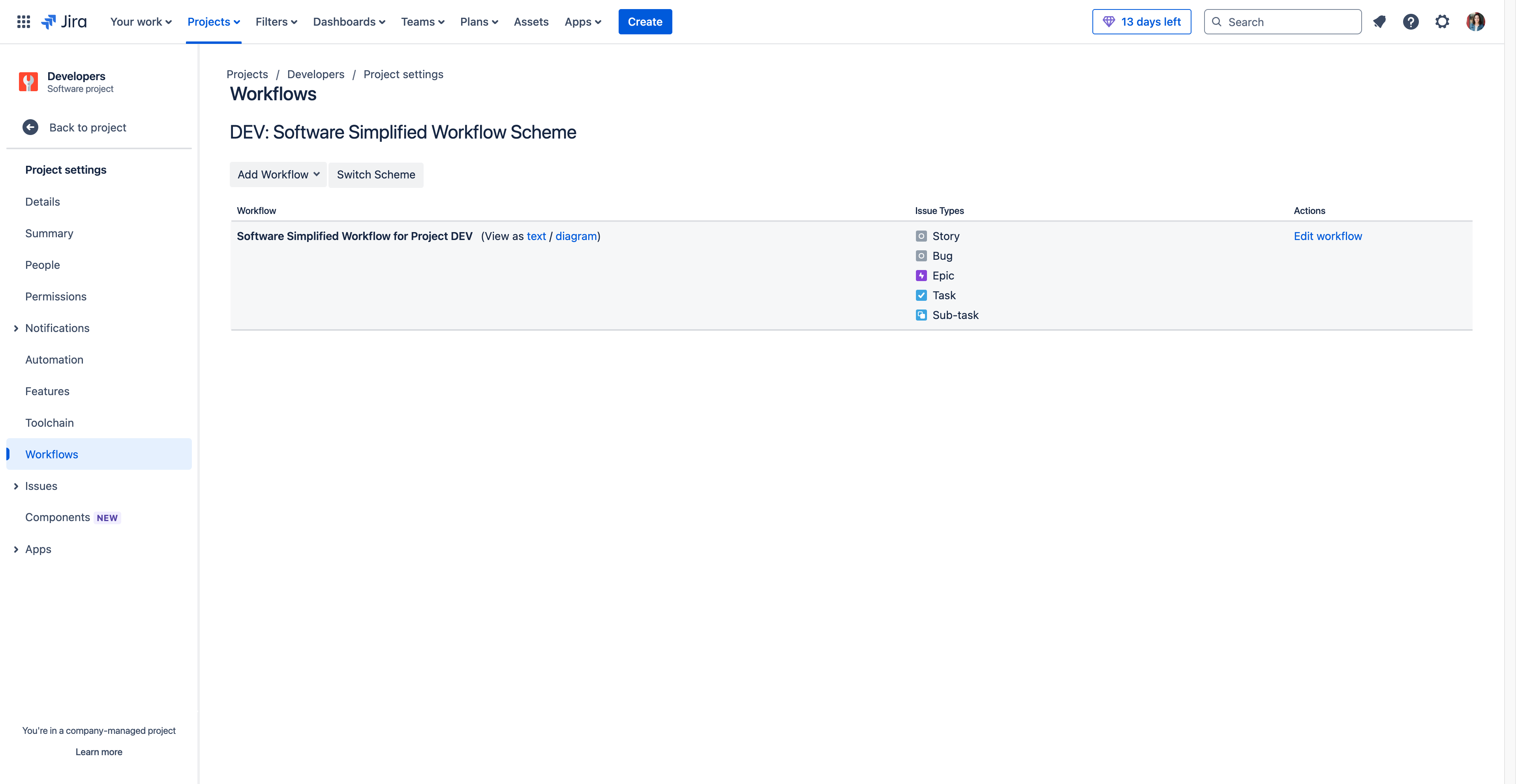 For this demo, let's configure a newly requested workflow in our sandbox environment.

Once we've validated its function, we can deploy it to production with CMJ.
