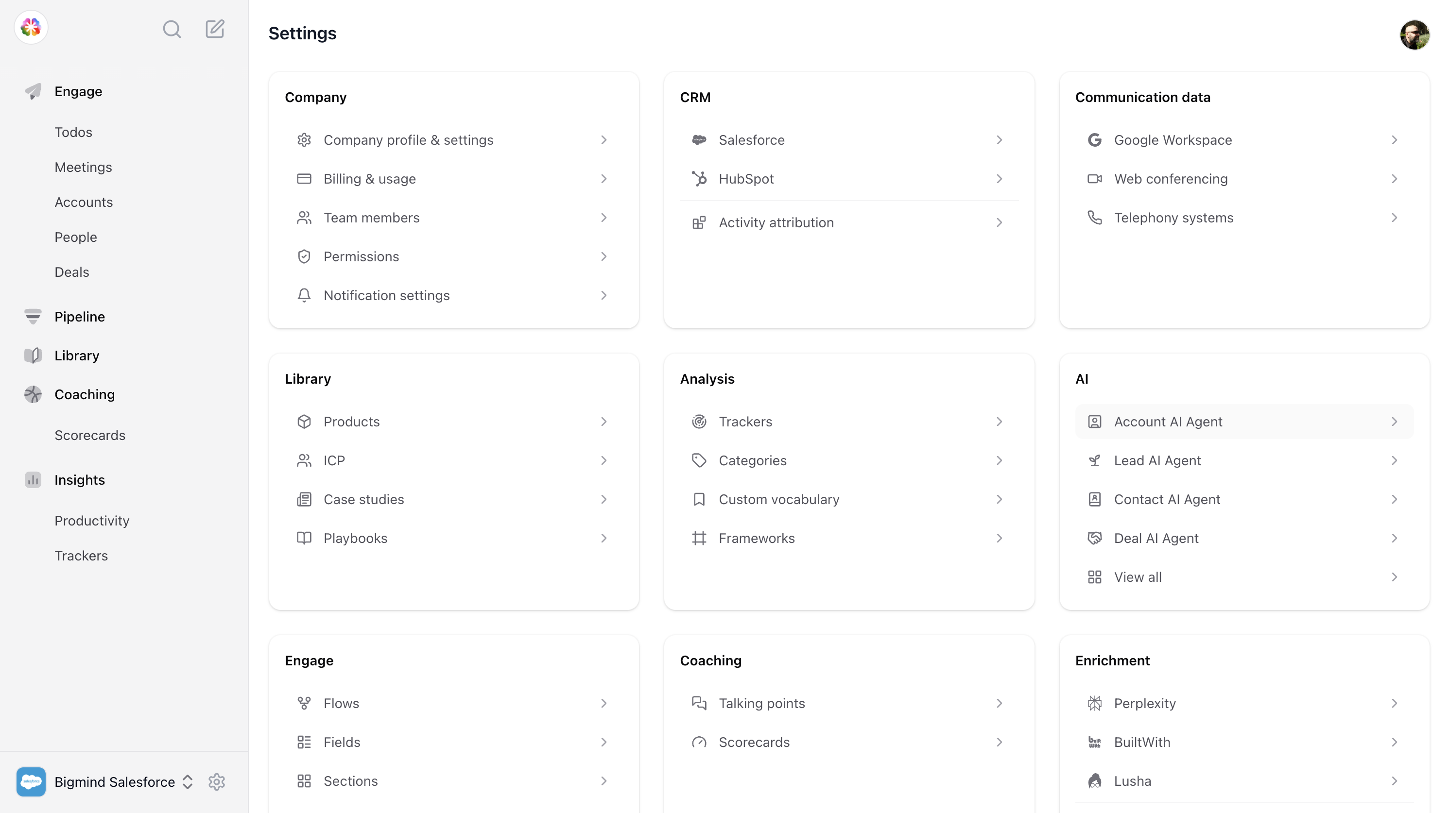 Head to the AI section and select Account AI Agent to start configuring your intelligent assistant.