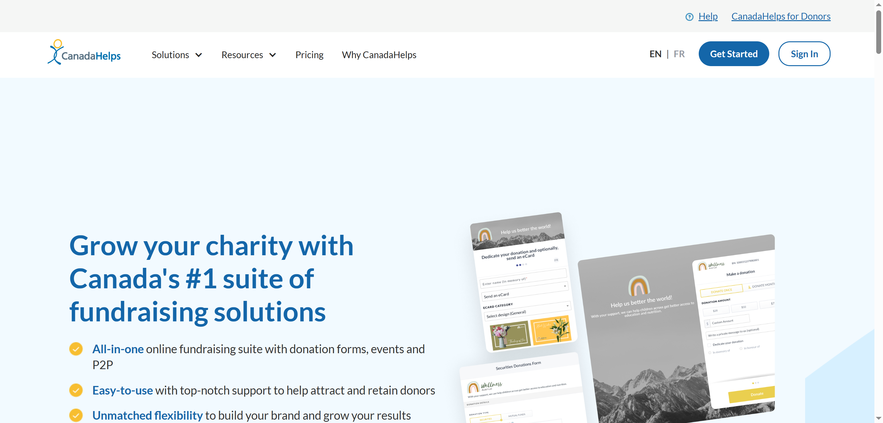 Start by signing in to your CanadaHelps account for access to powerful fundraising tools and personalized features.