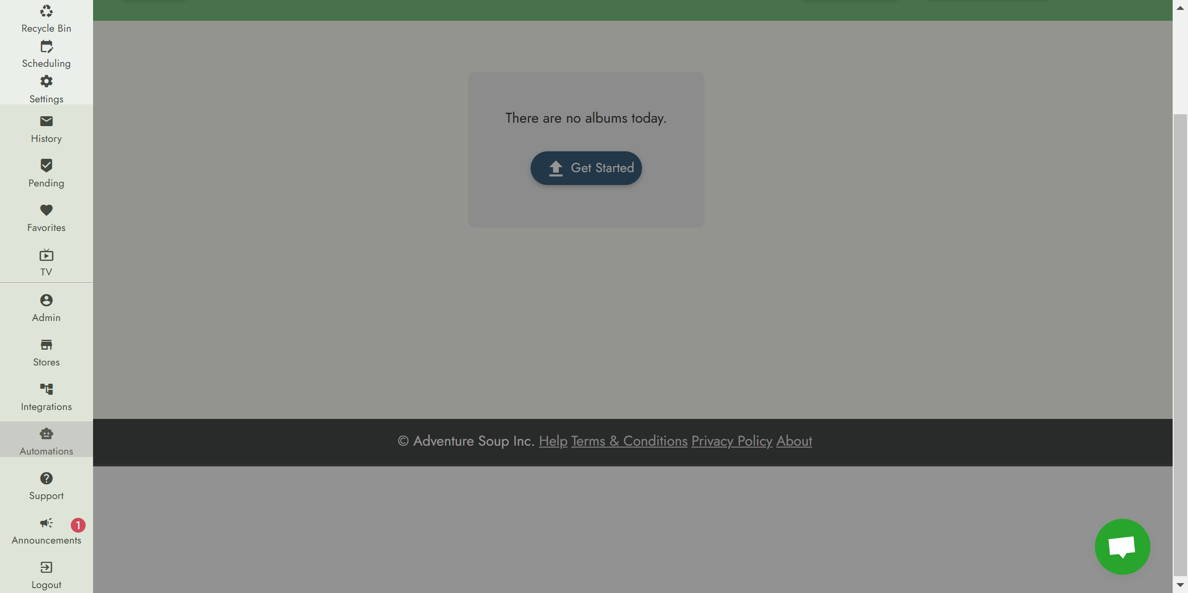 We can click on the new Automations icon.