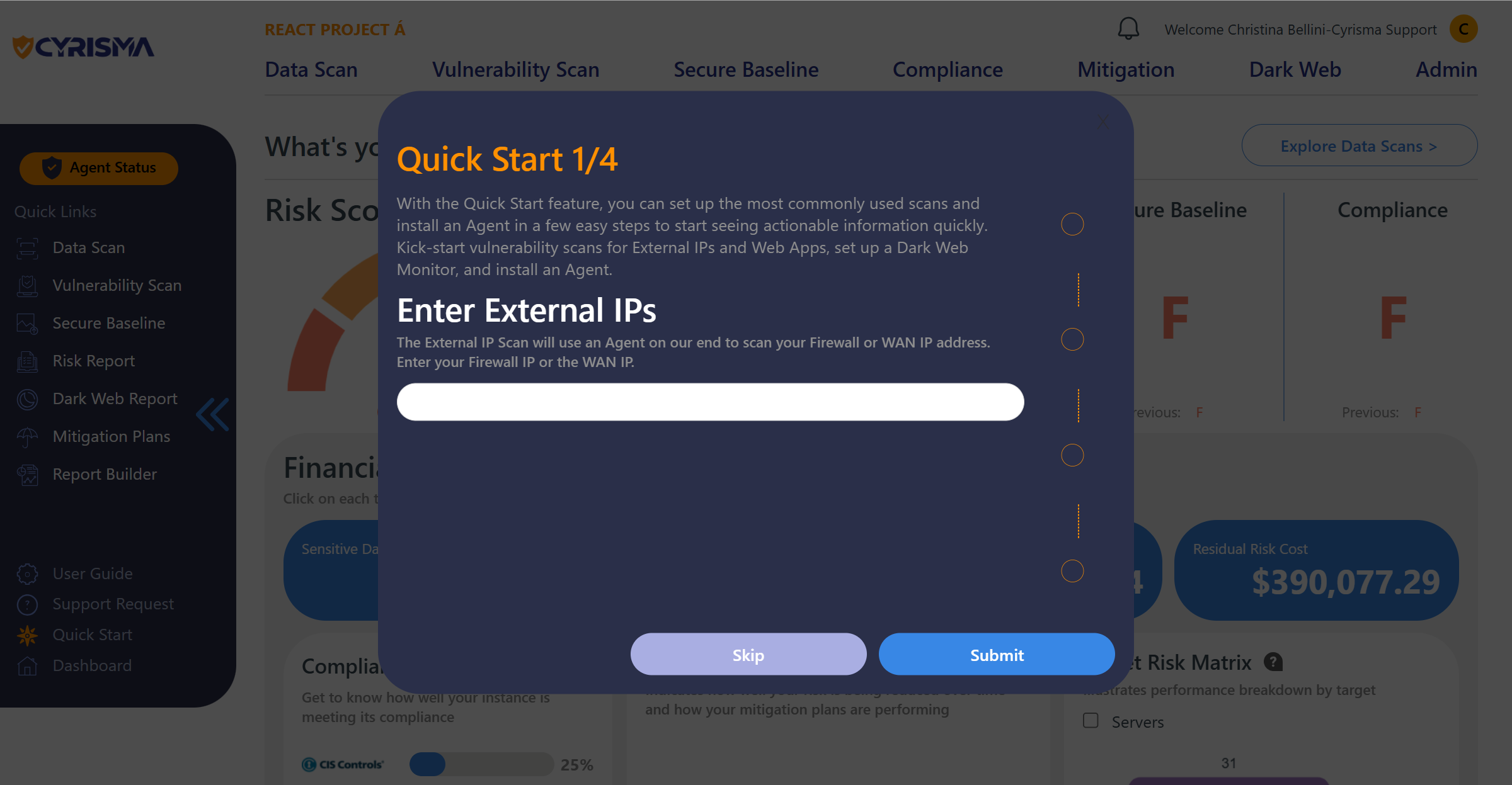 Enter the external IPs and if entering multiple, separate them with a comma.