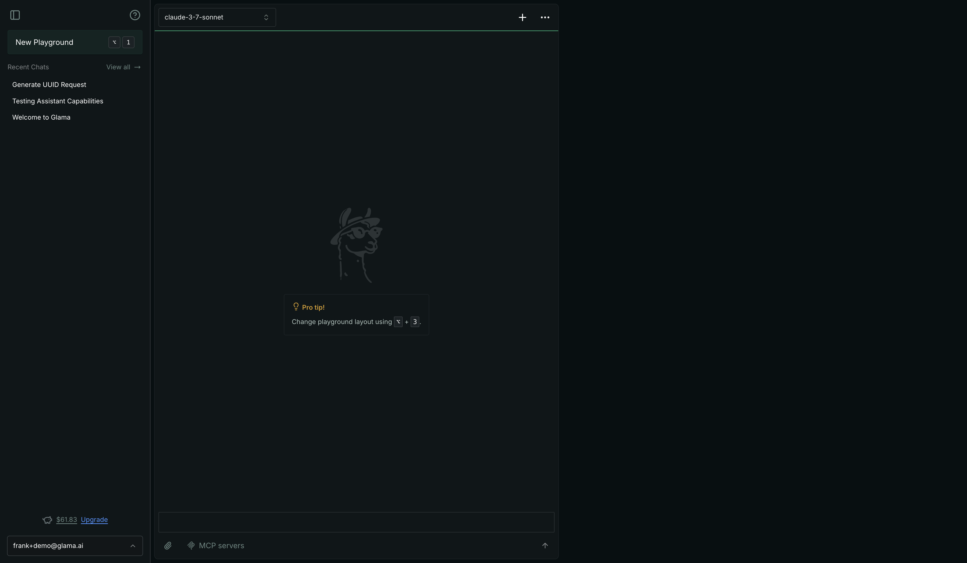 Open the user menu.