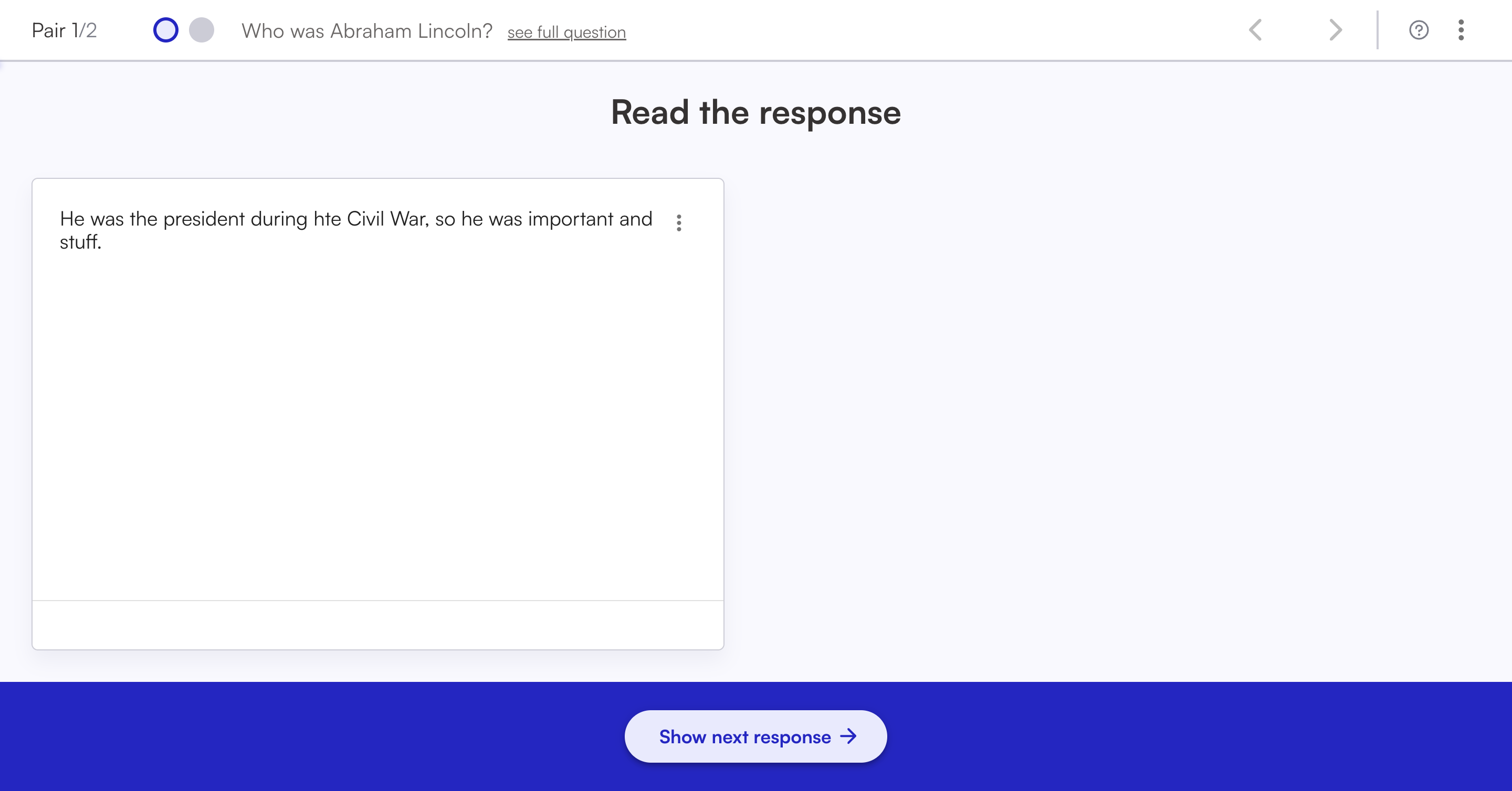 First, student will read peer responses.
