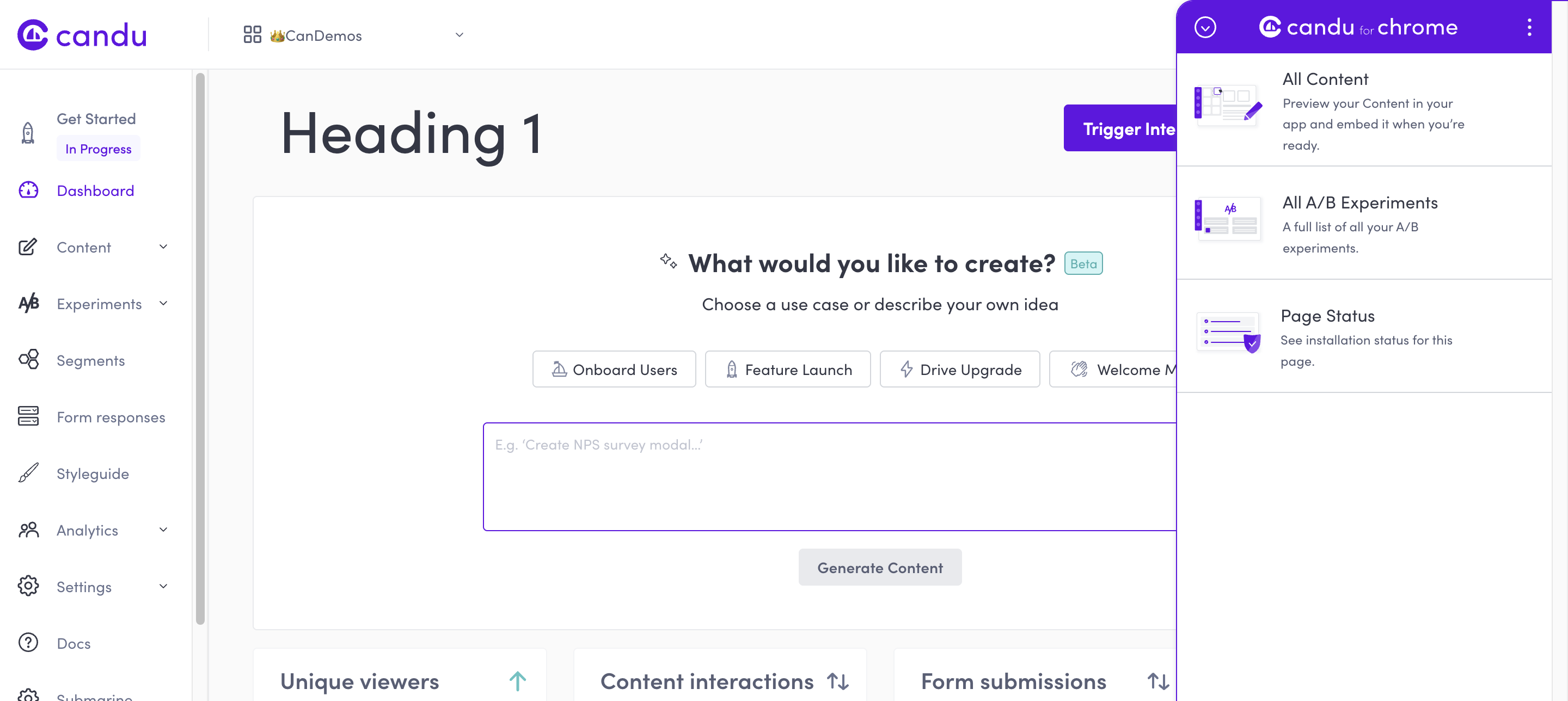 Open the Chrome Extension on the page you're targeting, and click All Content