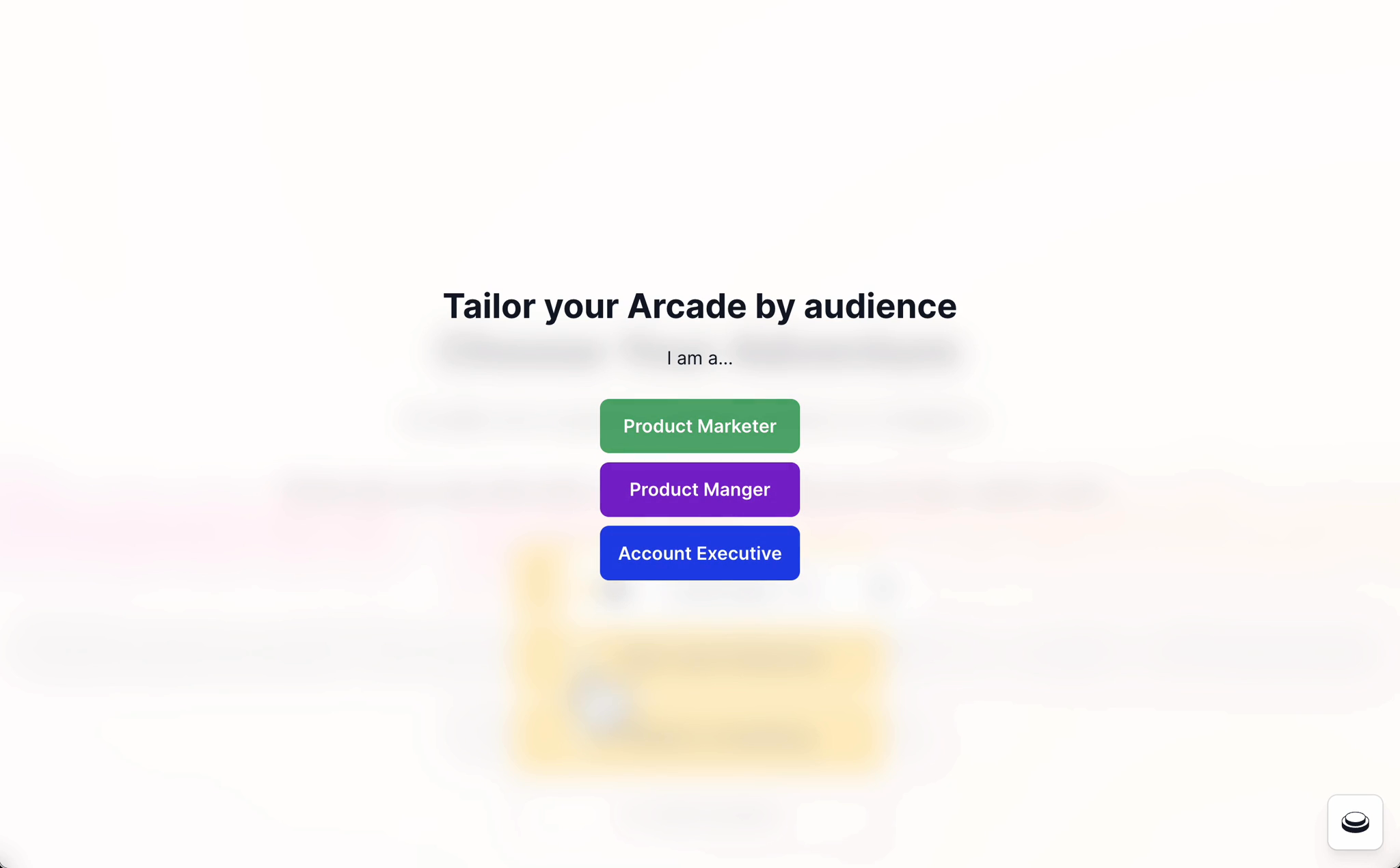 From here, you can personalize the rest of the Arcade to showcase how your product enables specific roles. 