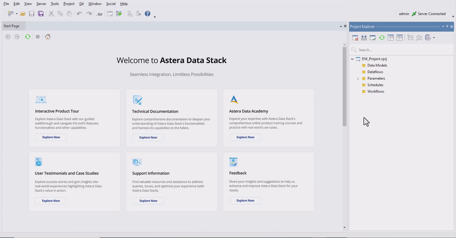 Welcome to Astera's data modeling component. 

A Data Model is a logical structure that incorporates the various tables present within a database, and the relationships between them.