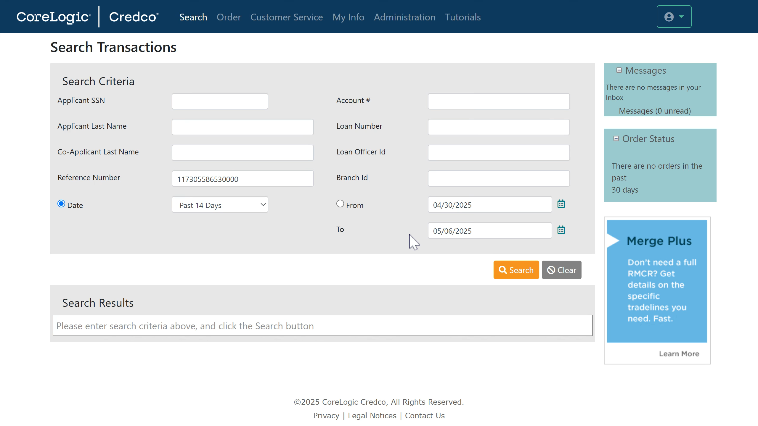 An LQ GAP report can only be ordered if the applicant already has an existing Instant Merge report.