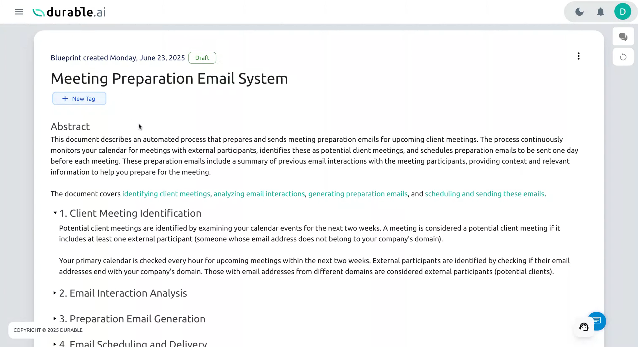 Once you are happy with the blueprint for your workflow, scroll to the bottom to prepare it to be deployed