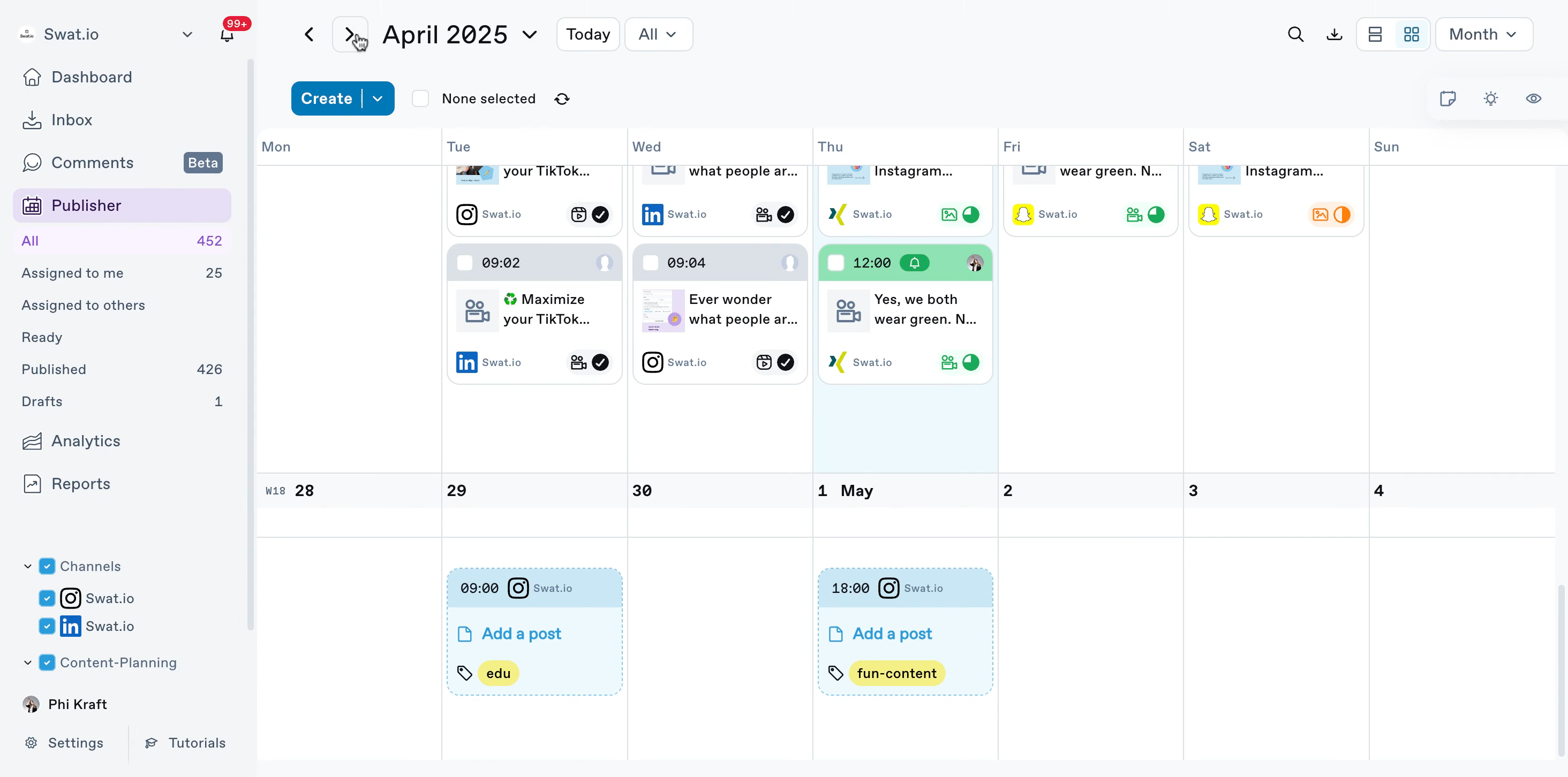 Post Slots make planning easier and help you provide structure for yourself and your teammates. 
Want to post on Instagram every Tuesday morning? Just add a Post Slot, and you’ll never miss it. 🧠
Now learn how it's done!