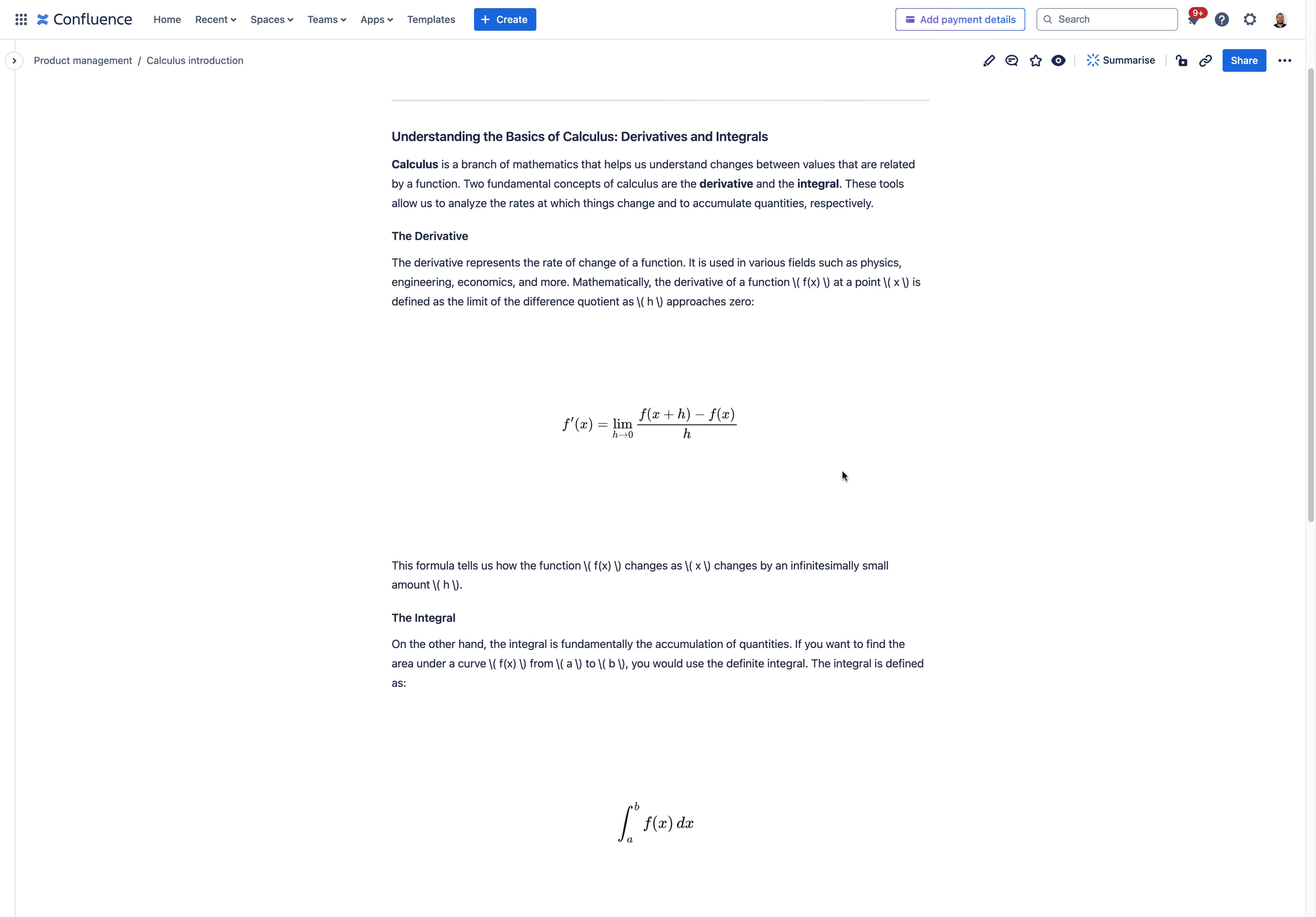 Embed math equations easily